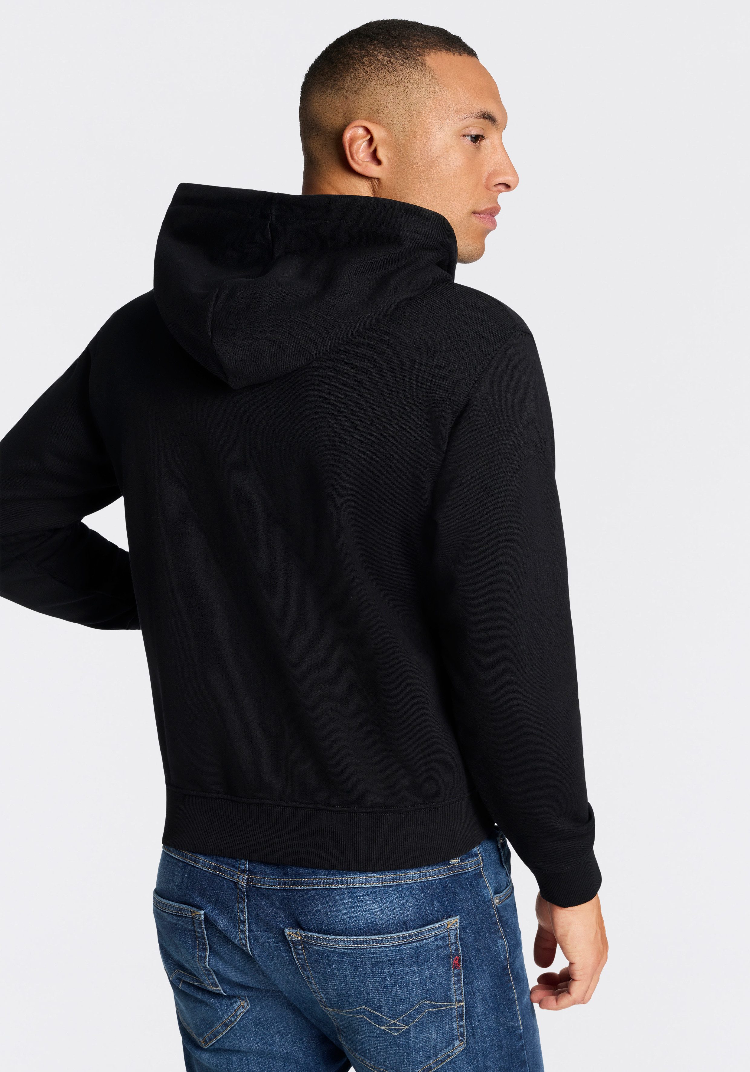 Replay Kapuzensweatjacke aus Baumwolle, Regular Fit