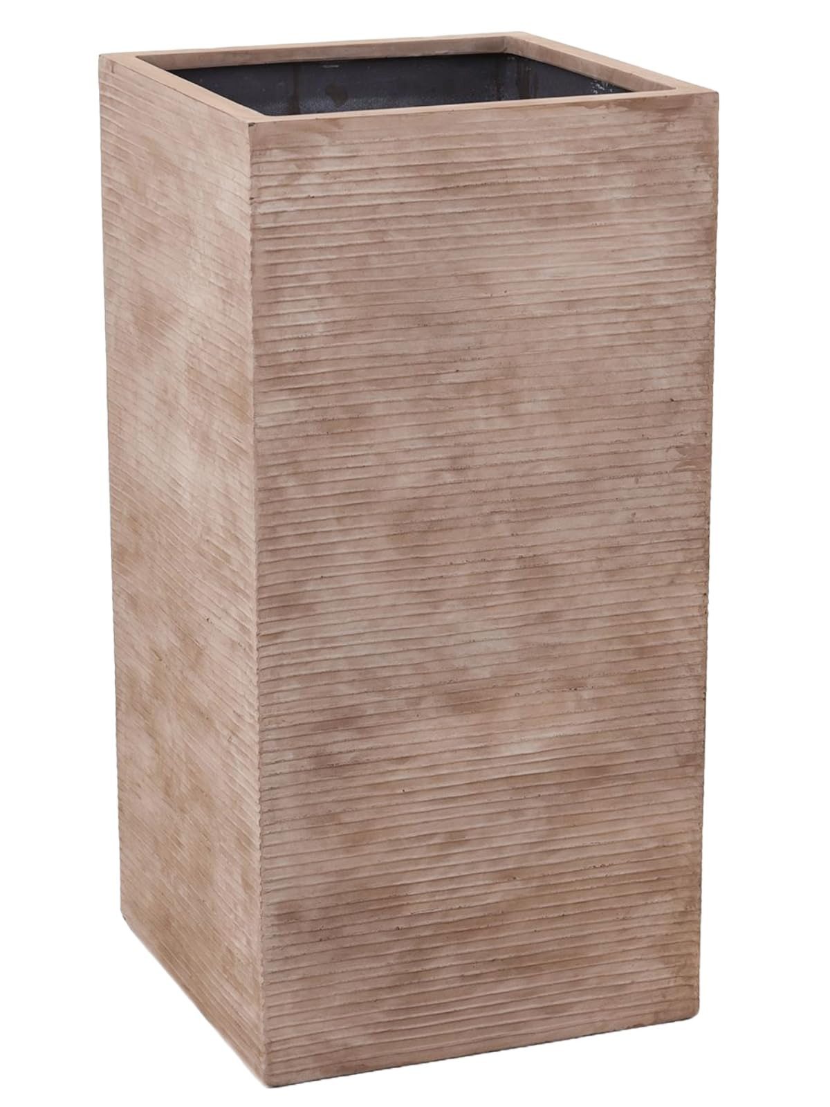 VIVANNO Pflanzkübel Pflanzkübel Blumenkübel Fiberglas "Block" Säule