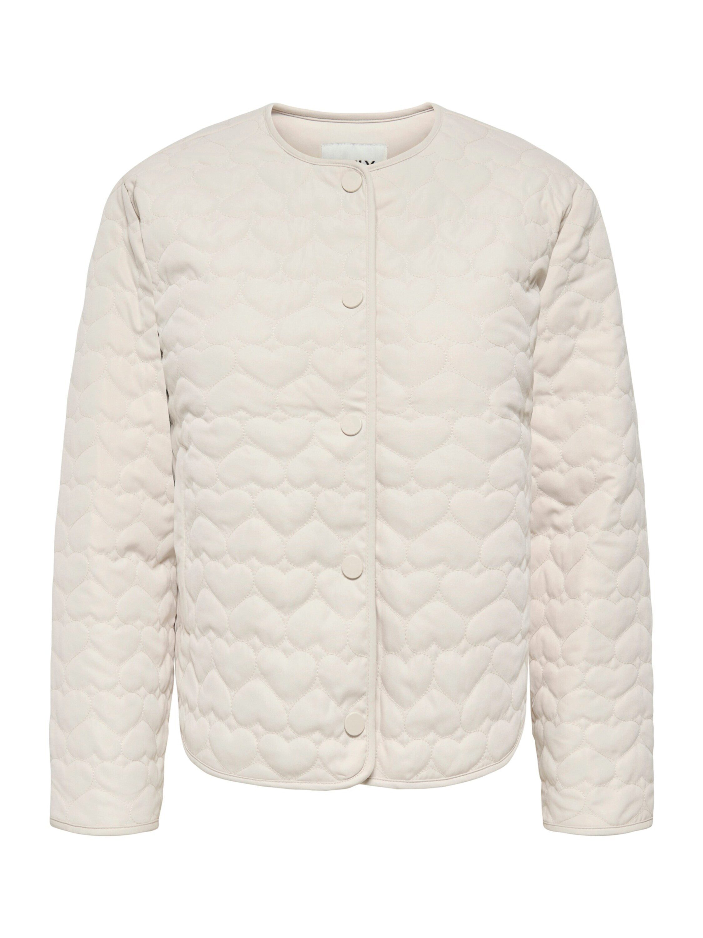Blouson Rundkragen Knopfverschluss Eingrifftaschen Unifarben