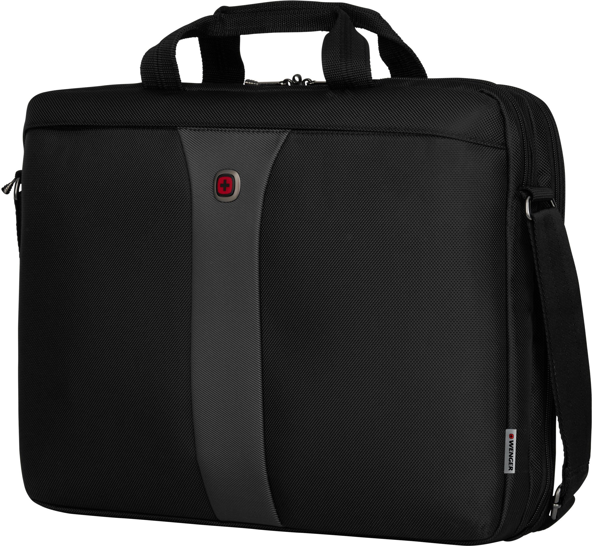 Wenger Schutzsystem mit schwarz/grau, Legacy, Laptopfach und 17-Zoll ShockGuard Laptoptasche