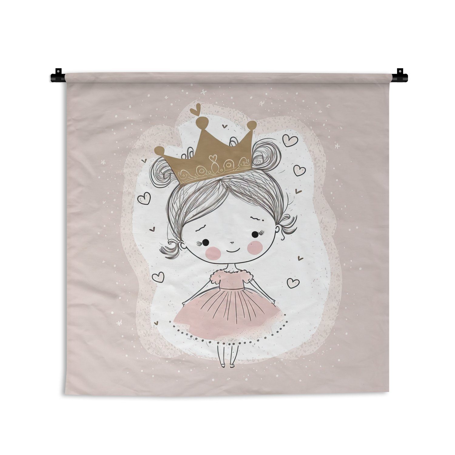 MuchoWow Wanddekoobjekt Prinzessin - Wandbehang, Kleid für Wanddeko Kinder - Mädchen, Kleid, Kinderzimmer Wohnzimmer, - Schlafzimmer