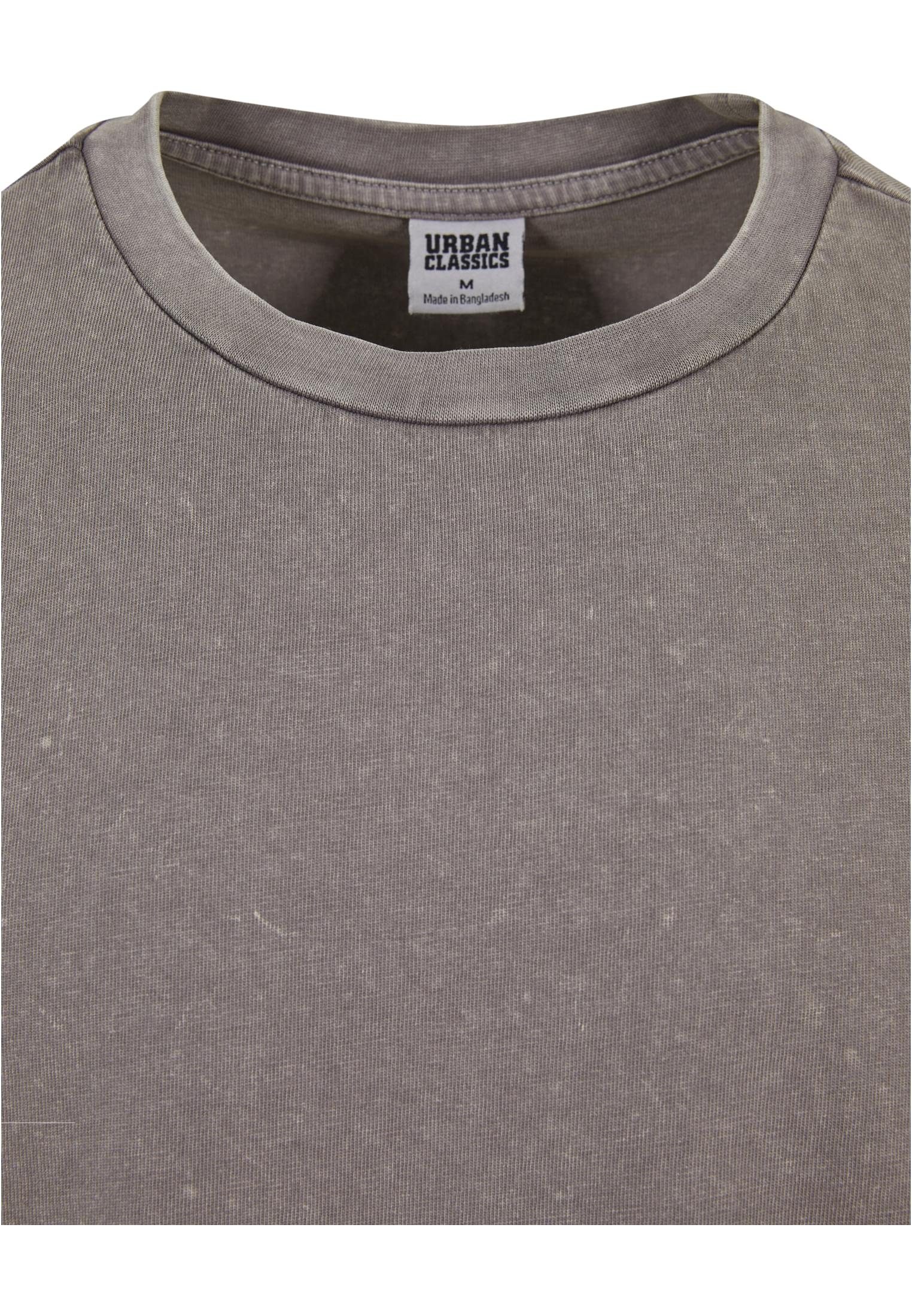 URBAN CLASSICS (1-tlg) Acid Kurzarmshirt asphalt Oversized Heavy Wash Tee Herren