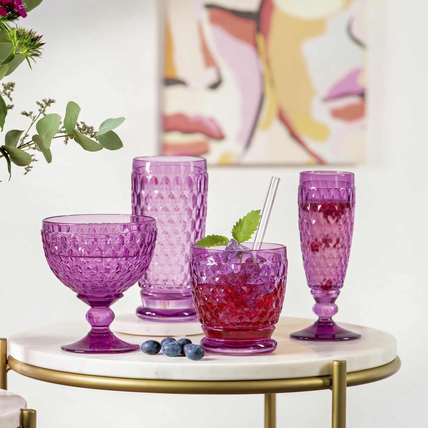 Villeroy & Boch Sektglas Boston Berry, Kristallglas, spülmaschinenfest