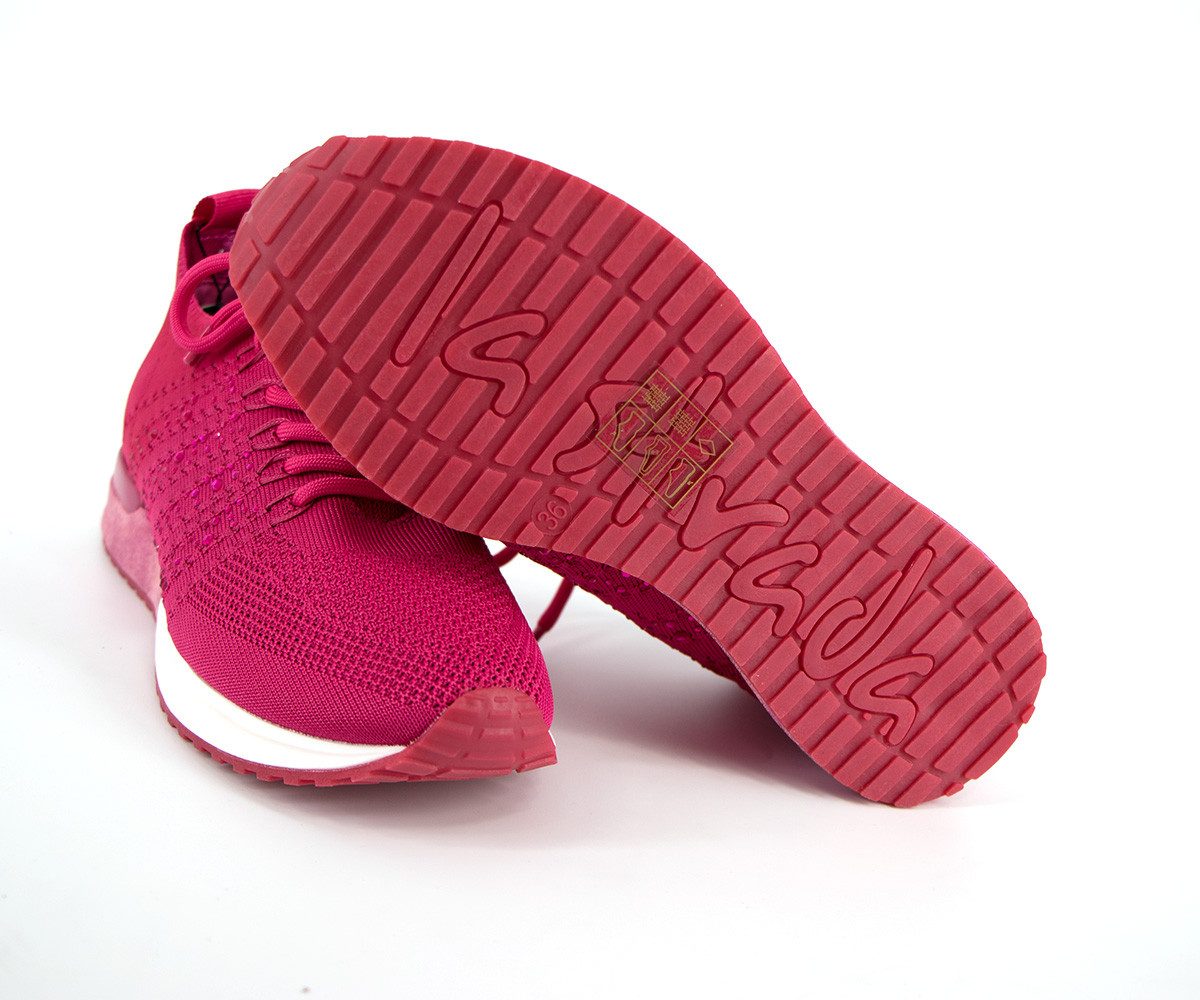 La Strada La Strada Damen Sneaker Fuchsia Knitted Stones - 2112649-4532 Sneaker