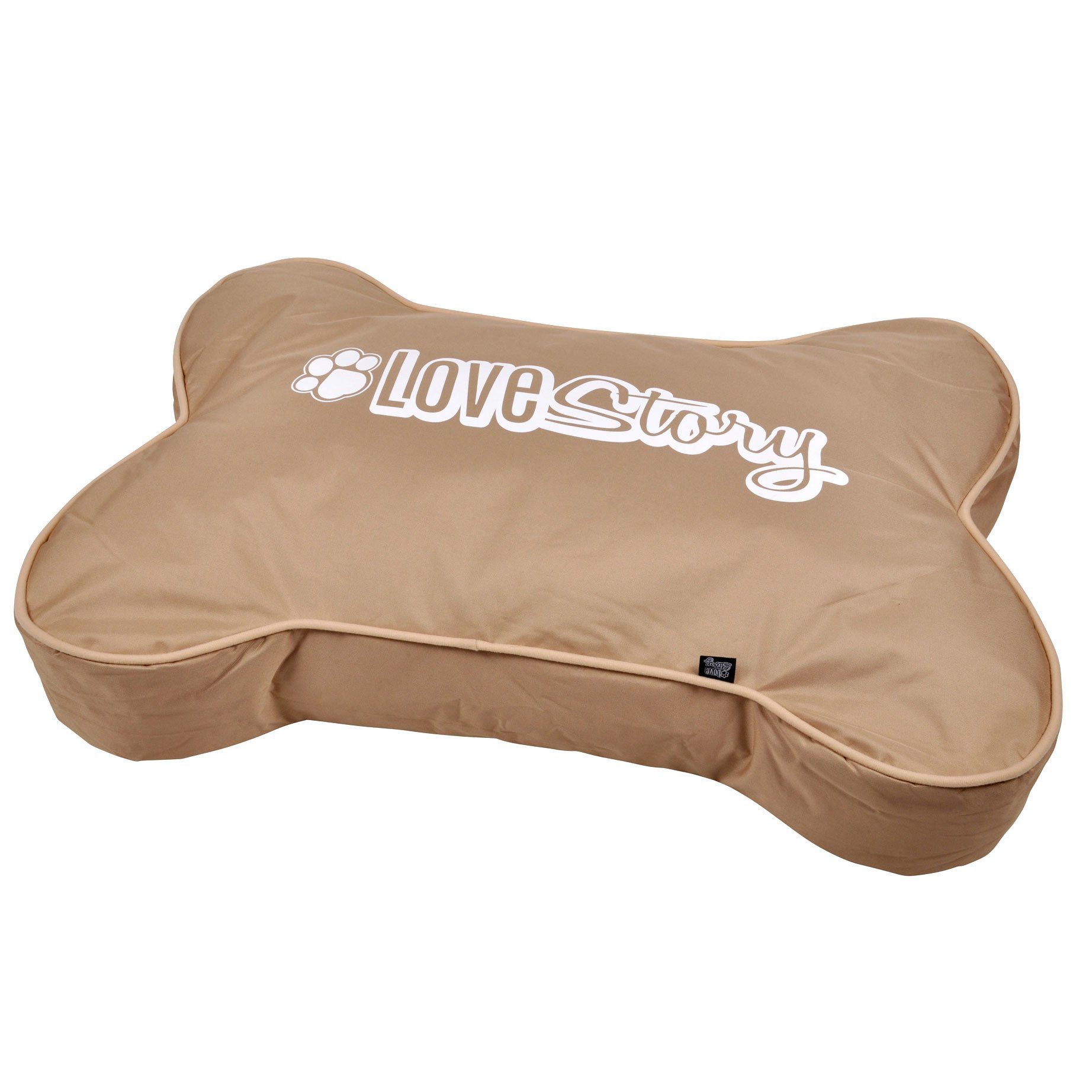 Love Story Tierbett Hundekissen in Form von Knochen FAT DOG, 100 x 70 x 15 cm, schwarz