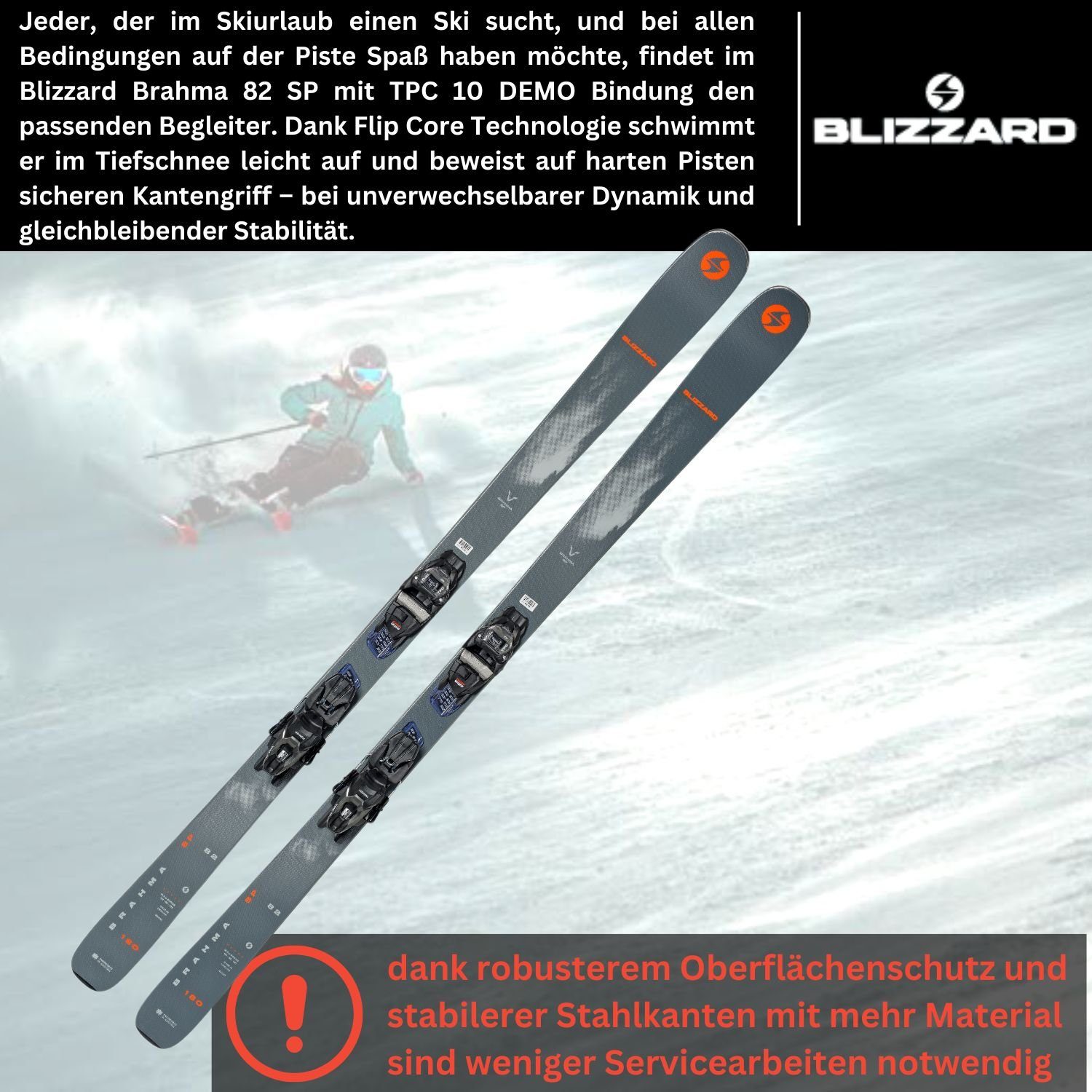 Marker Brahma Ski, TPC Z3-10 + Blizzard Bindung Ski BLIZZARD Rocker 82 10 Camber