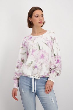 Monari Sweatshirt Pullover lavender rose gemustert