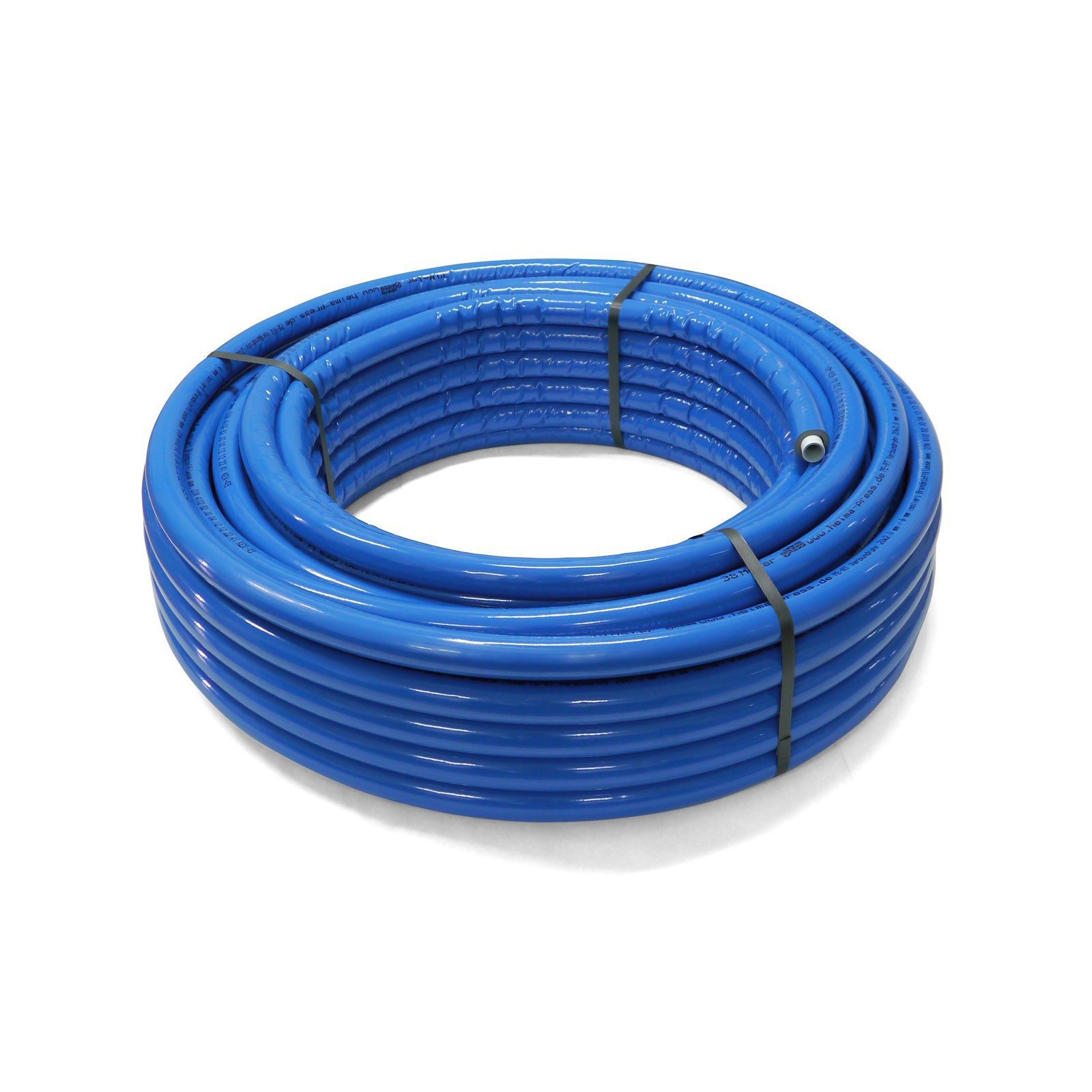 PipeTec Deutschland Alu-Verbundrohr Alu-Verbundrohr 26x3mm 25m 6mm blau isoliert Mehrschichtverbundrohr