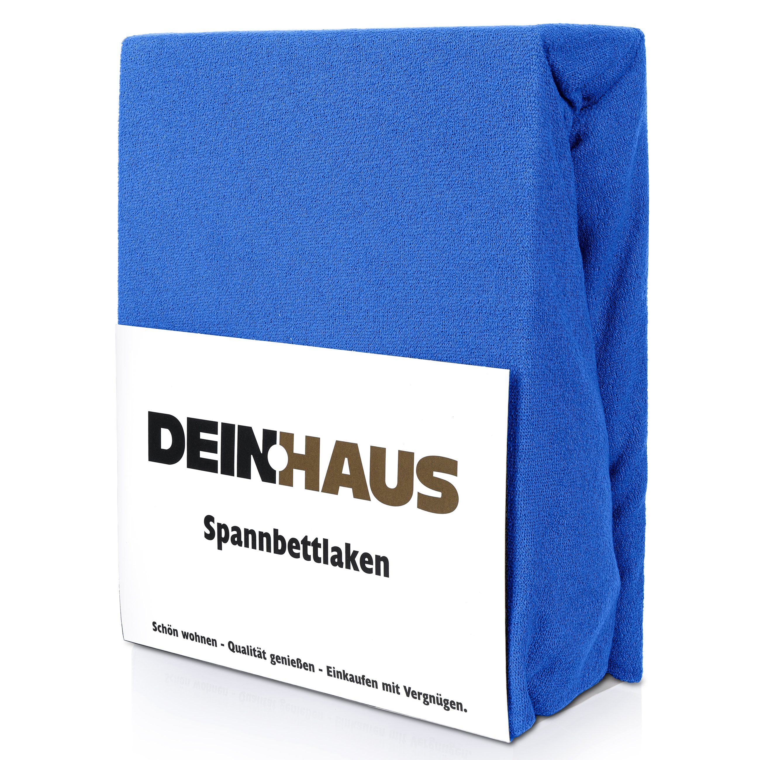 DH DEIN . HAUS Spannbettlaken Frottee SOFT, Baumwolle, Gummizug: rundum, (1 Stück), weich saugfähig atmungsaktiv Rundumgummi formstabil bis 20 cm – Bild 2 von 5