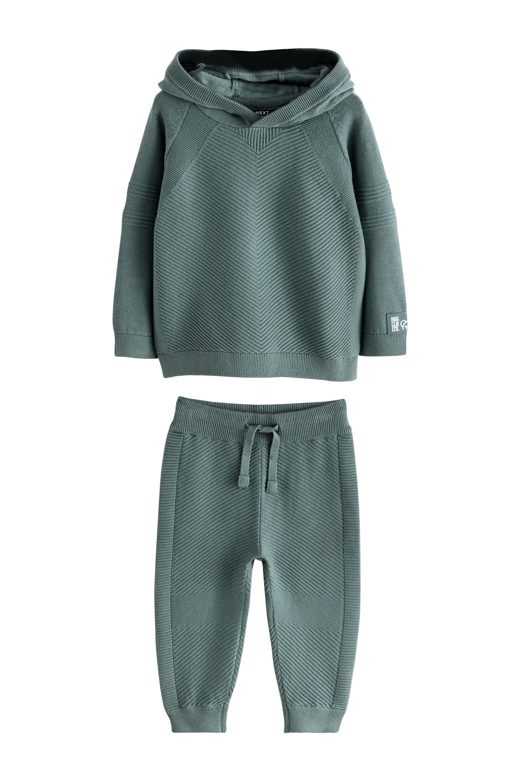 Shirt & Leggings Hoodie aus Strick und Leggings im Set