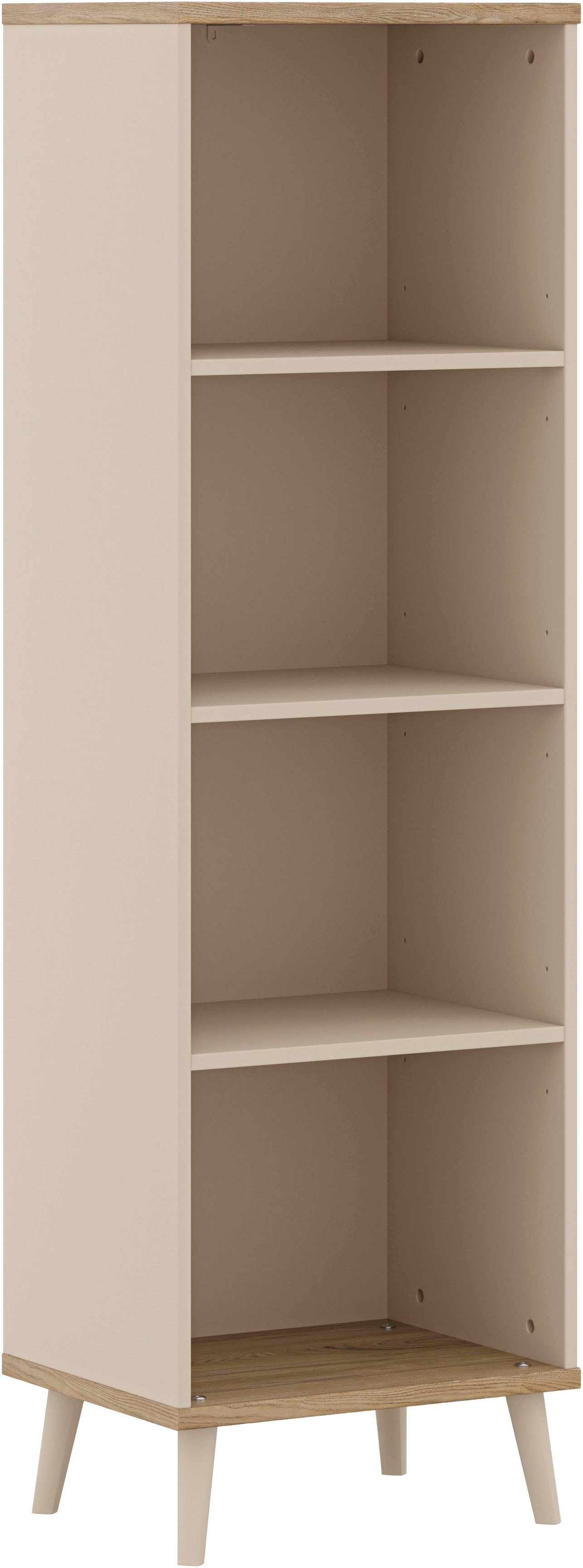 YUNY by PAIDI Standregal HAZEL in Beige mit 4 Fächern, offenes Regal, praktischer Stauraum für jeden Raum – übersichtlich & funktional