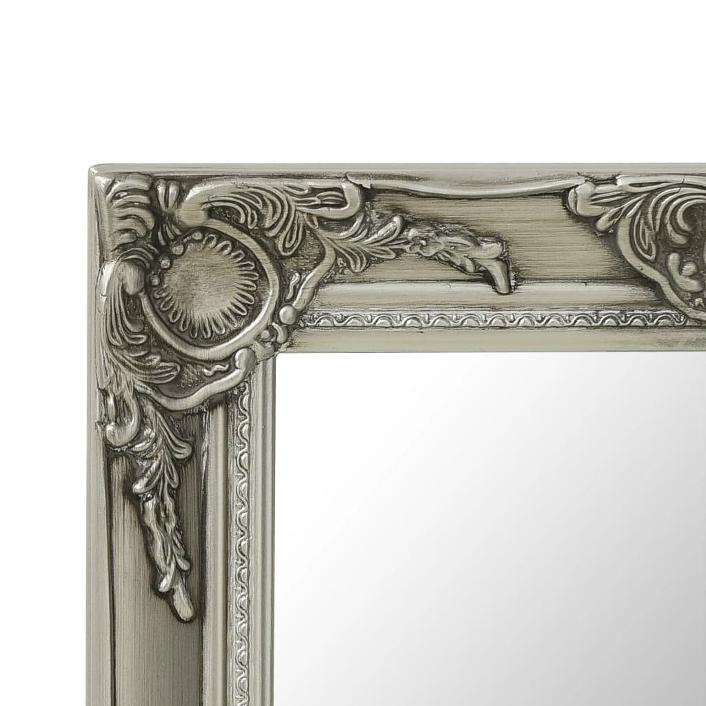 Glas aus in cm), 50x50 Silber Holz 3002665 möbelando Barockspiegel und (BxH: