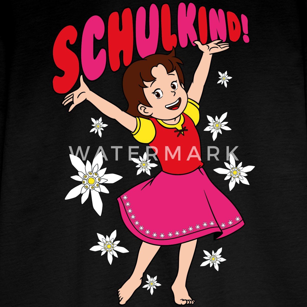 Spreadshirt T-Shirt Heidi Schulkind Erstklässler Einschulung Kinder Premium Langarmshirt (1-tlg)