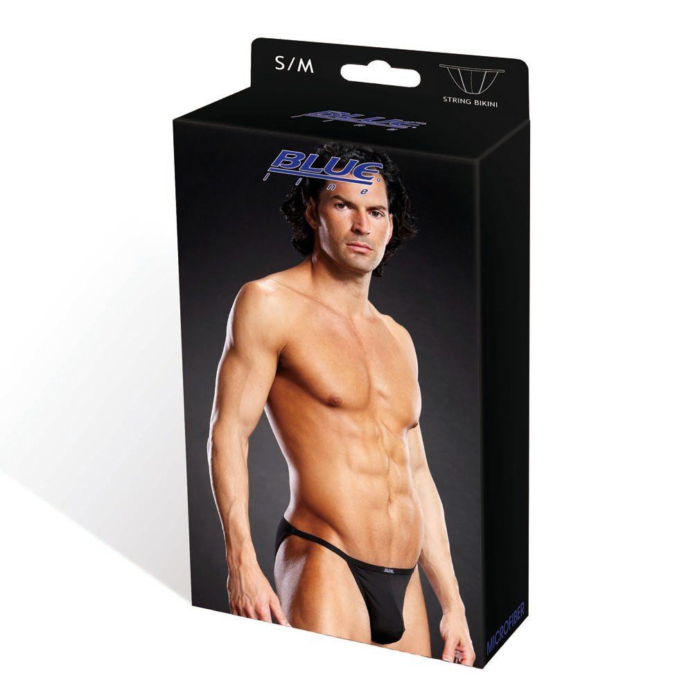 String BLUE LINE Performance Microfiber String Bikini blk - (L/XL,S/M)
