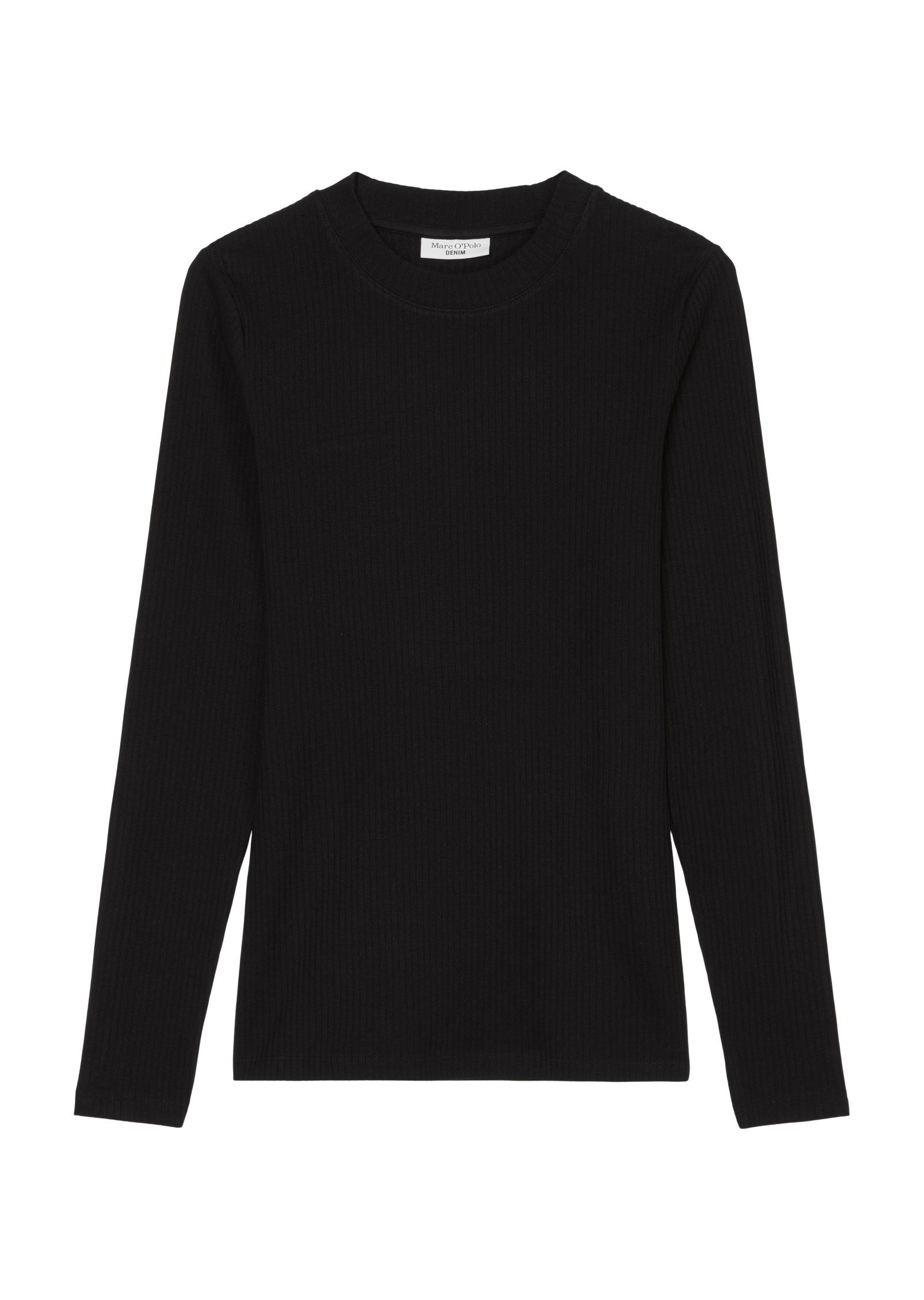 Marc O'Polo DENIM Langarmshirt in elastischer Qualität black | Rundhalsshirts