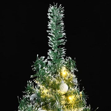 vidaXL Künstlicher Weihnachtsbaum Künstlicher Weihnachtsbaum 300 LEDs Kugeln Beschneit 180 cm