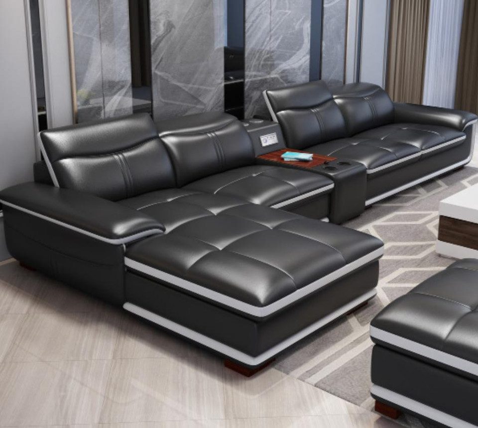 Xlmoebel Ecksofa Luxus-Ecksofa in L-Form mit hochwertiger Polsterung, Ecksofa, Hergestellt in Europa