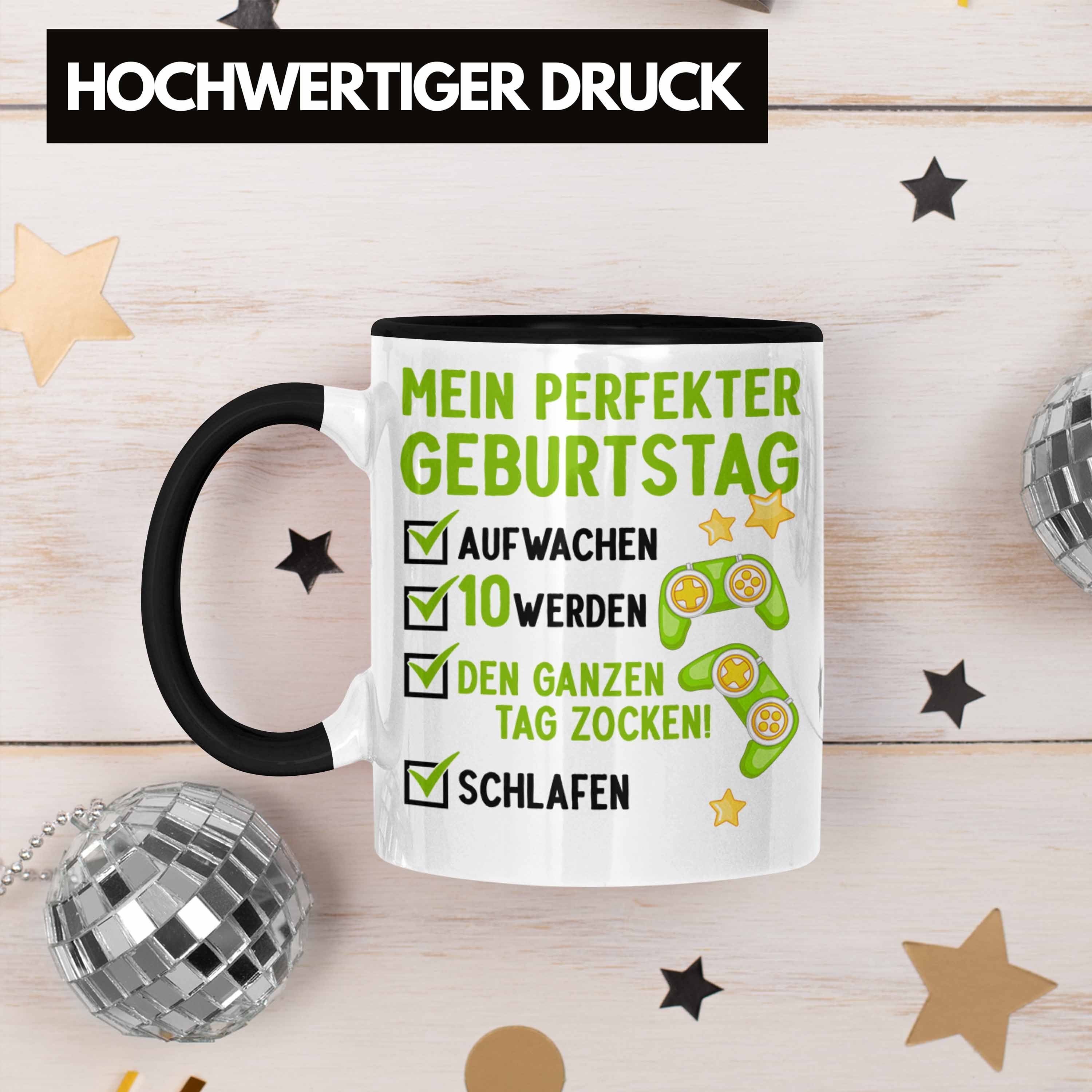 Trendation Geburtstag - 10 10er Geschenke Schwarz Jahre Jungen Gamer Junge Trendation 10 Geburtstagsgeschenk Tasse Tasse