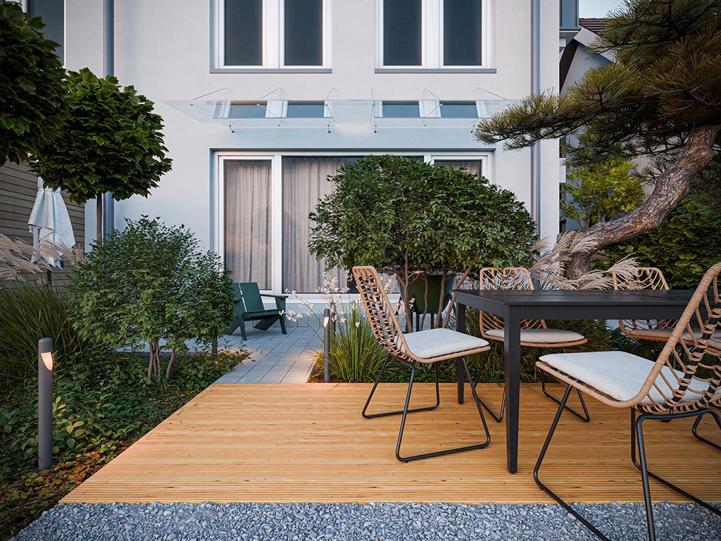 Woodtex Terrassendielen WOODTEX Holz Terrassendiele Nadelholz Hellbraun Outdoor, BxL: je 14.5x300 cm, 25 mm Stärke