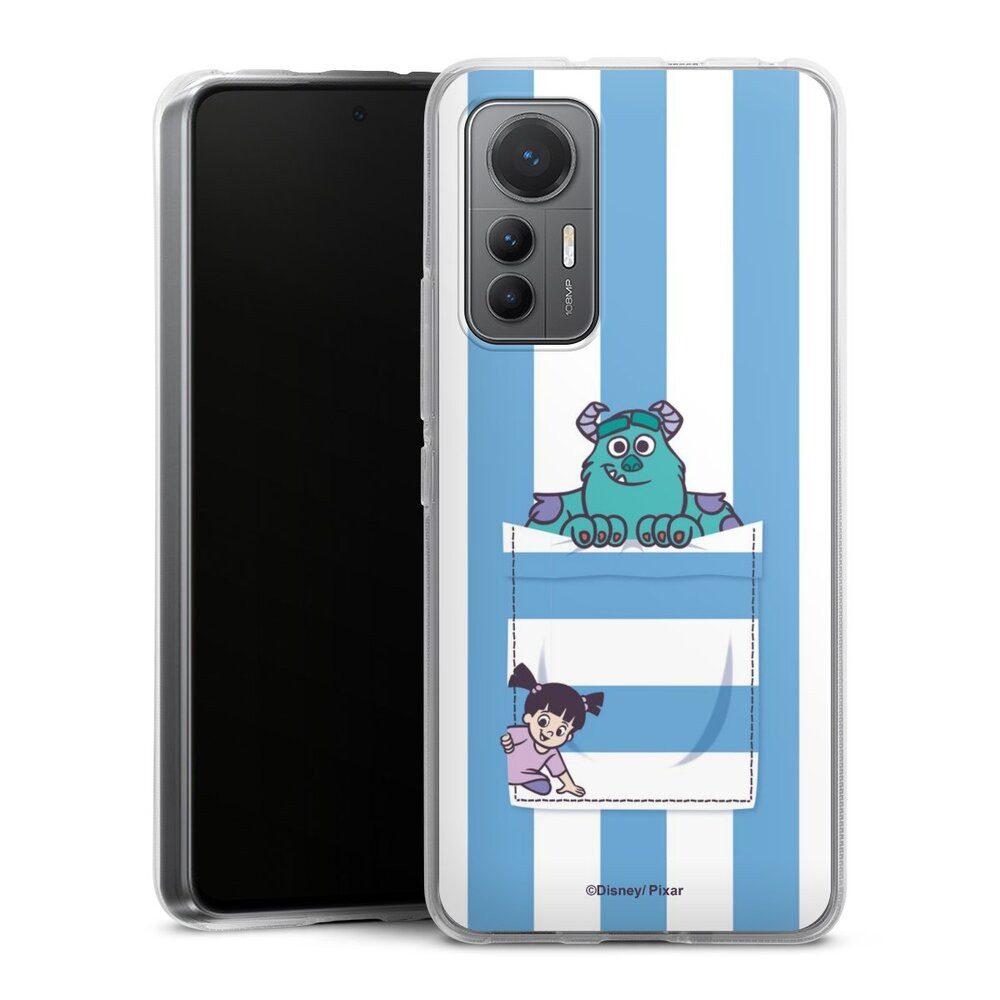 DeinDesign Handyhülle Disney Pixar Die Monster AG Fanartikel Monster AG Striped Pattern, Xiaomi 12 Lite 5G Silikon Hülle Bumper Case Handy Schutzhülle