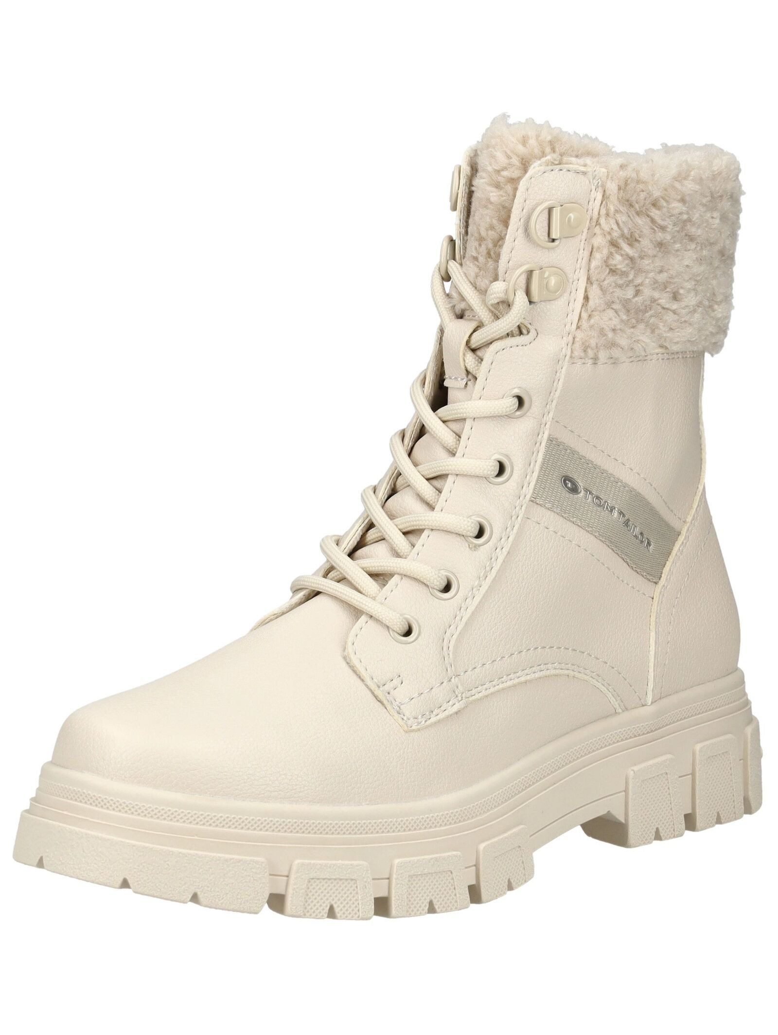 TOM TAILOR Stiefelette Lederimitat/Textil . Schnürstiefelette