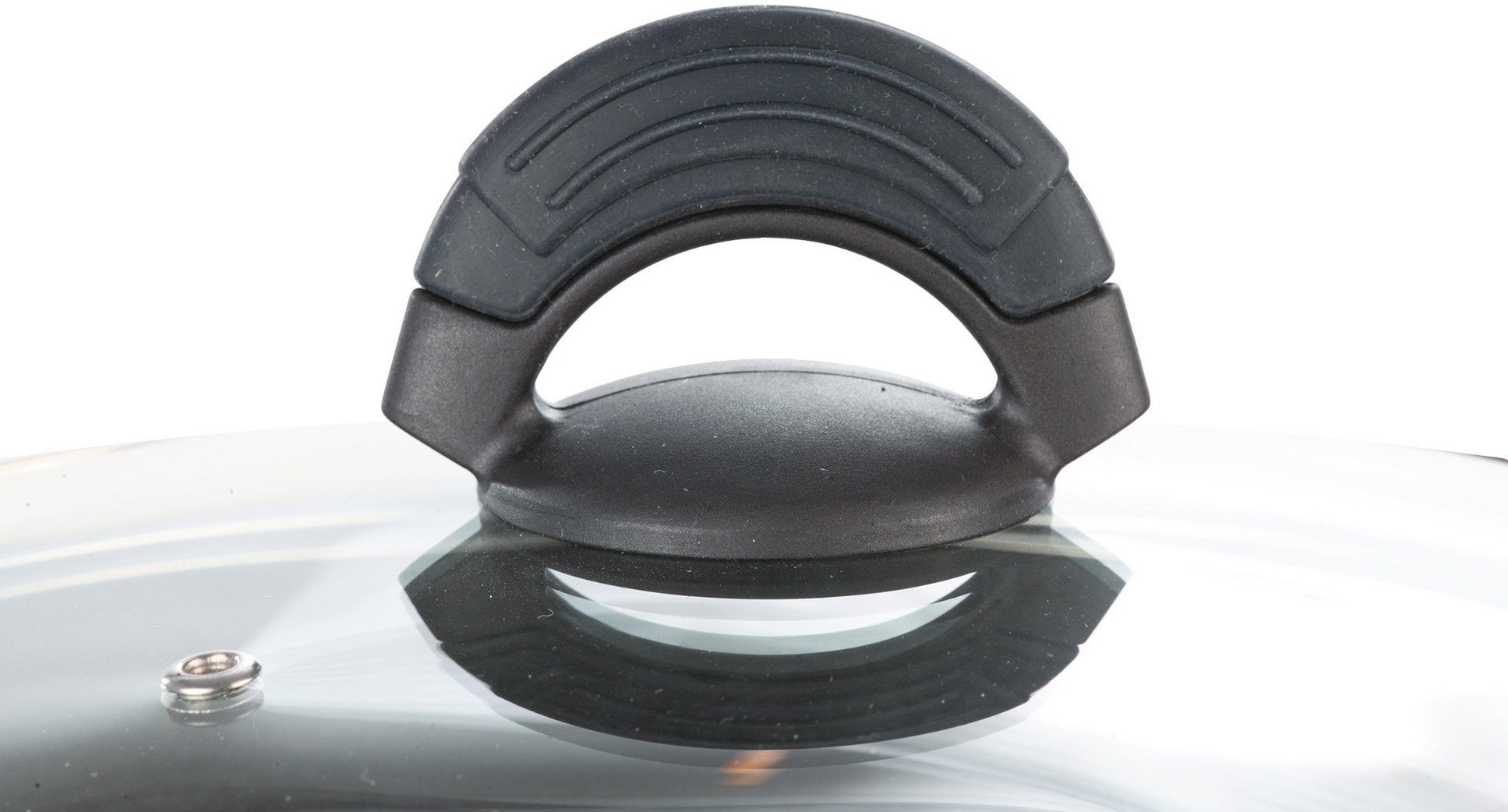 GSW Servierpfanne SilcoGuss noir, Ø langlebige Induktion Literskala, 28 cm, Antihaft-Versiegelung, Aluminiumguss