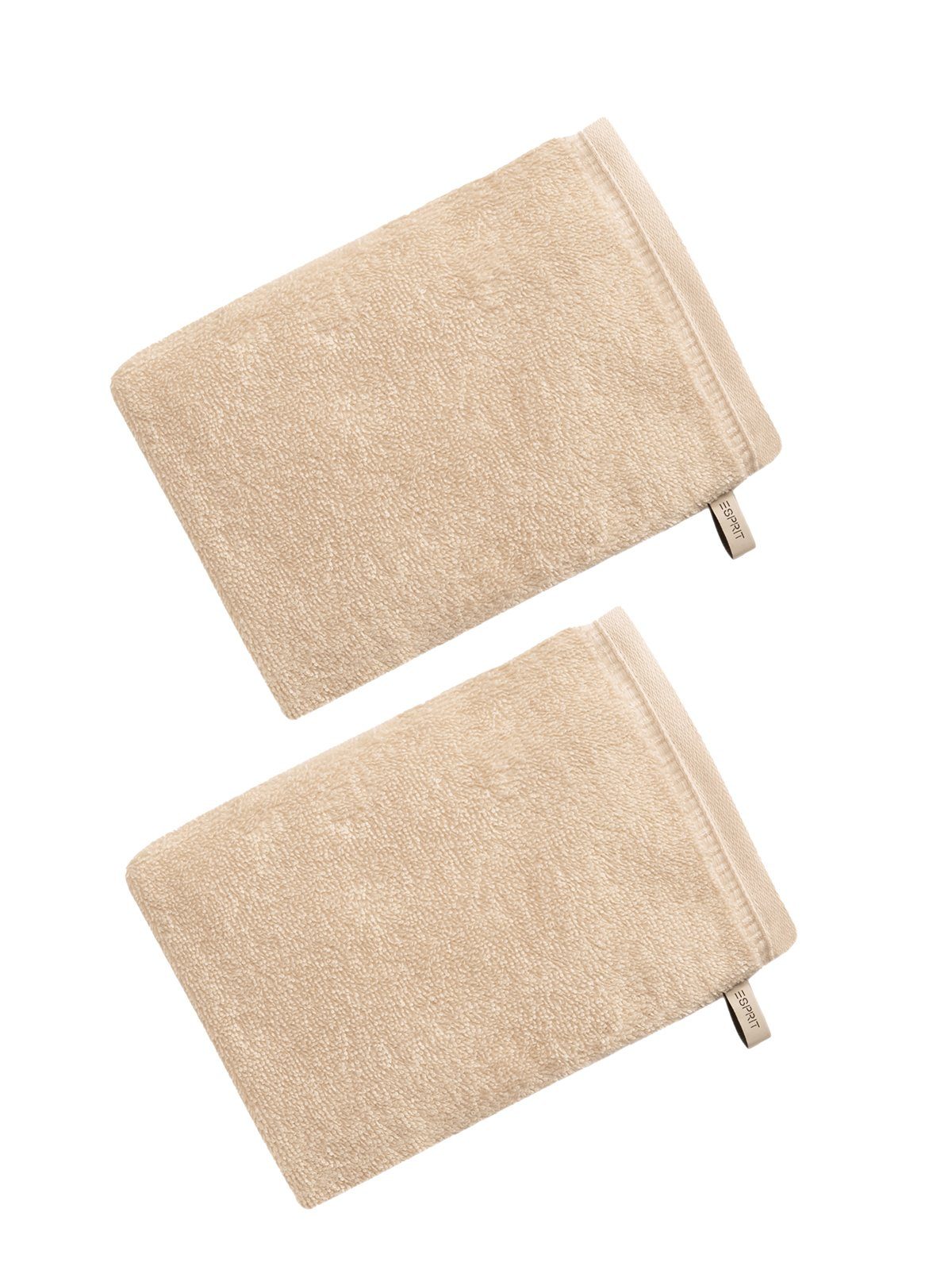 Esprit Handtücher Handtücher Collection MODERN SOLID, Frottier (Packung, 2-St), hohe Markenqualität sand