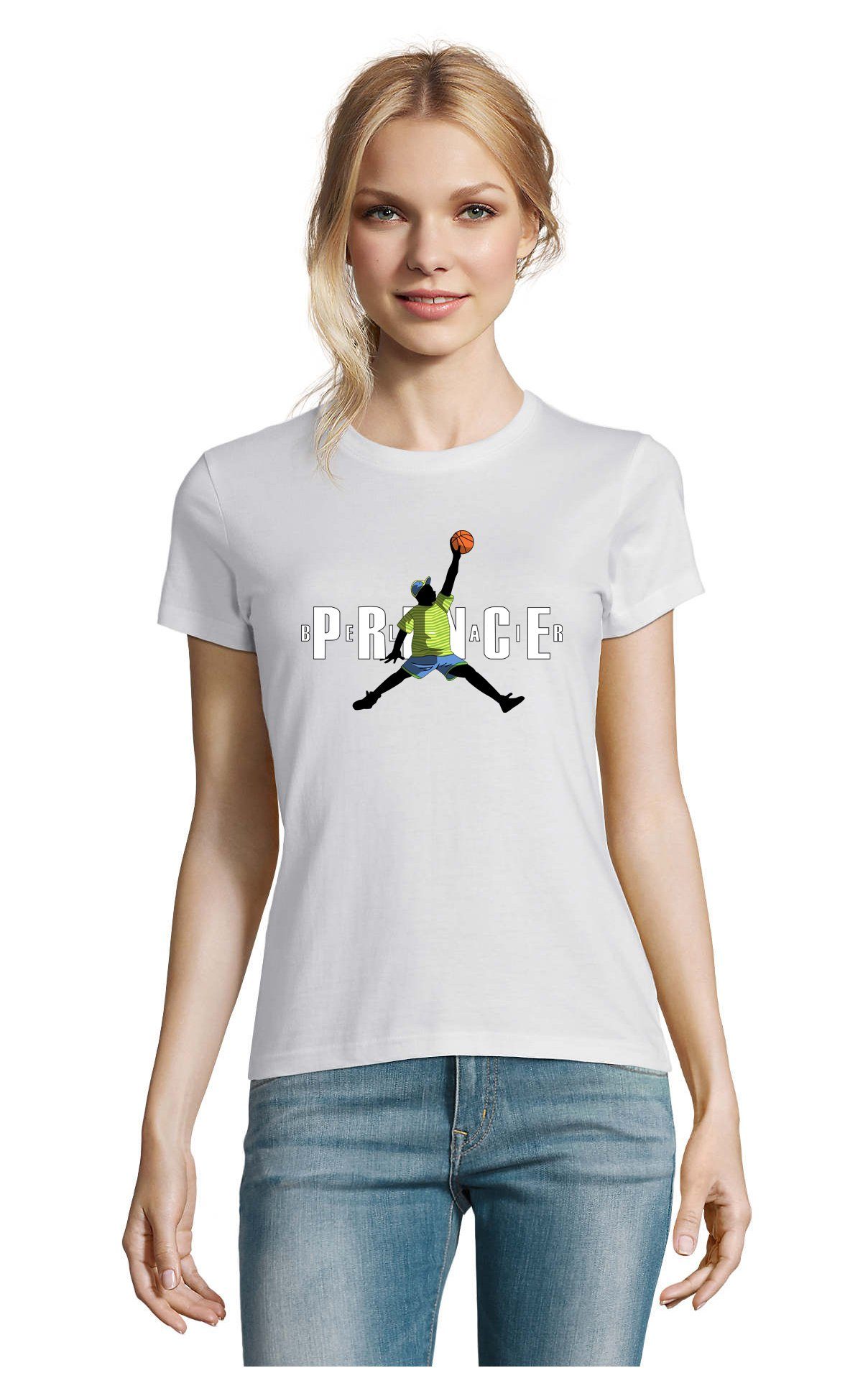 Blondie & Brownie Weiß Fresh Air Bel Basketball Damen Prince T-Shirt
