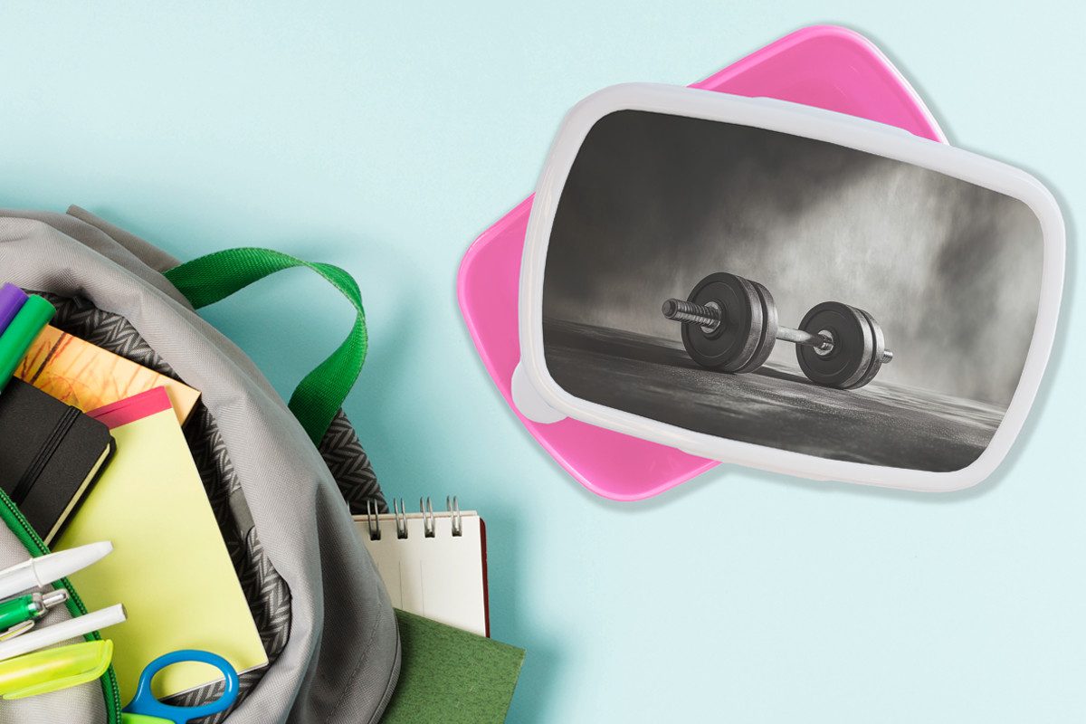MuchoWow Lunchbox Halter - Gewichte - Schwarz, Kunststoff, (2-tlg), Brotdosen, Lunch Box, Brotbox für Kinder und Erwachsene