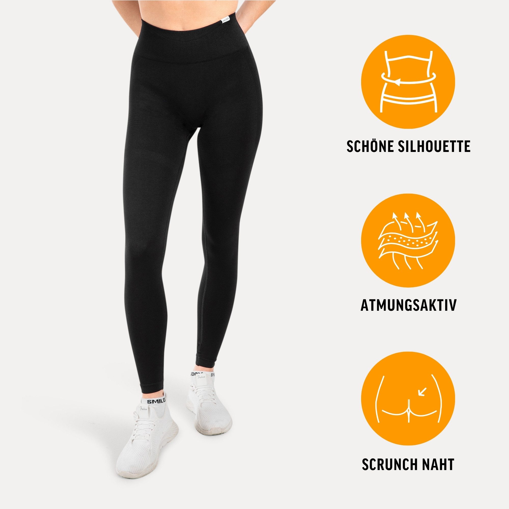 Smilodox Leggings Yune, Scrunch & Batik Optik mit Seamless Naht und Kontur, Fitness Hose elastisch, Blickdicht, komfortabel & stylisch, Gym Yoga Pilates