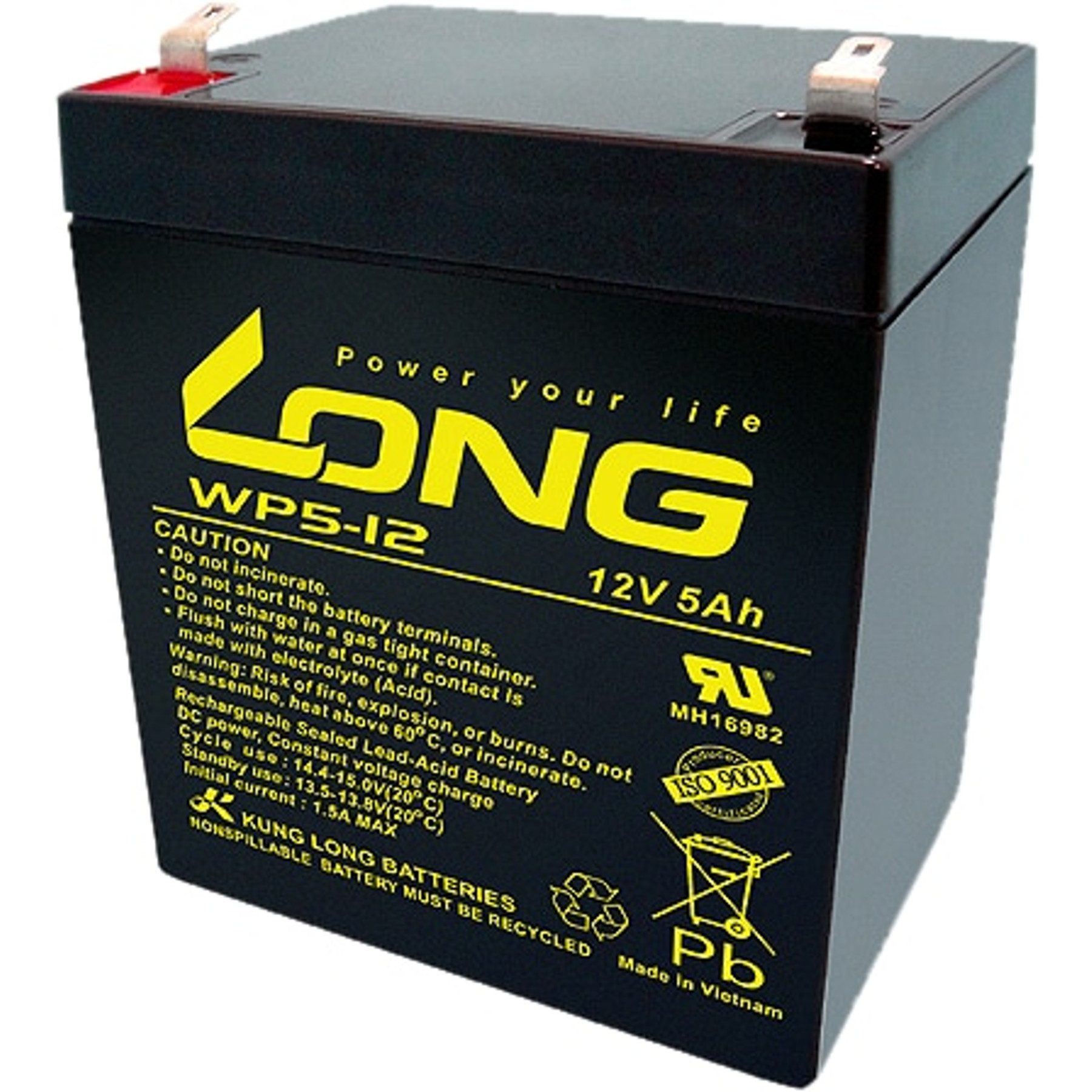 Kung Long KUNG LONG Blei-Akkumulator WP5-12-M/F1, 12 V- / 5 Ah Bleiakkus