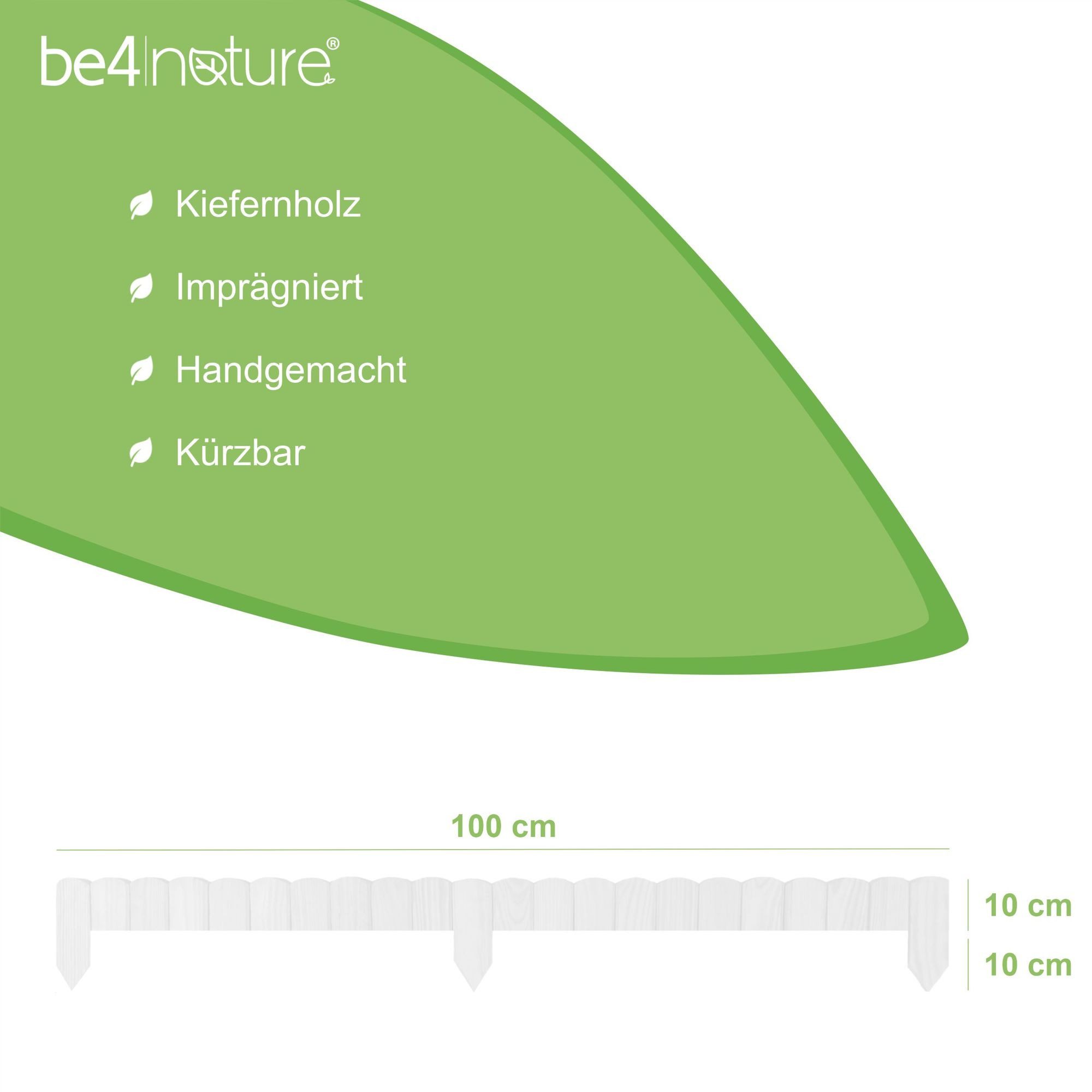 be4nature Palisade Rollborder Flexibler Holzzaun aus günstig online kaufen