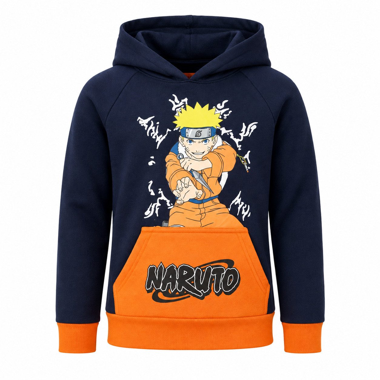 Naruto Kapuzenpullover Anime Naruto Shippuden Kinder Fleece Hoodie Pulli Gr. 98 bis 140