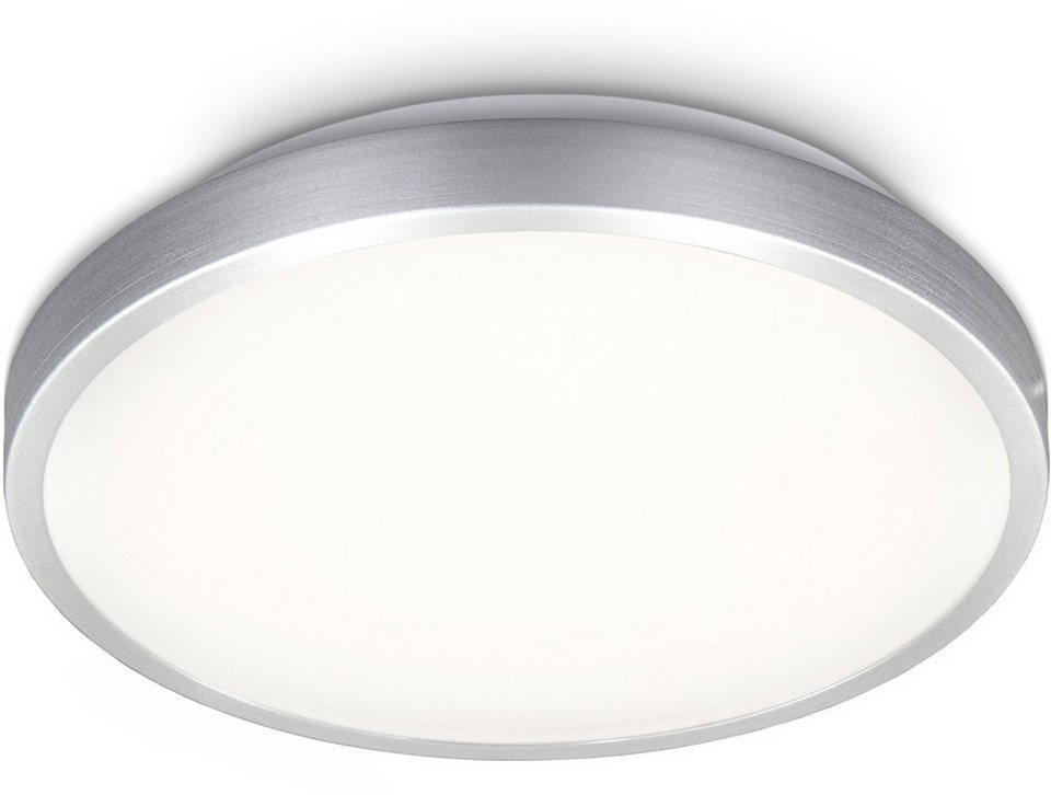 B.K.Licht LED Deckenleuchte, LED fest integriert, Warmweiß, Deckenlampe,  Titan-Optik, inkl. 12W LED Platine 1200lm 3000K, IP20