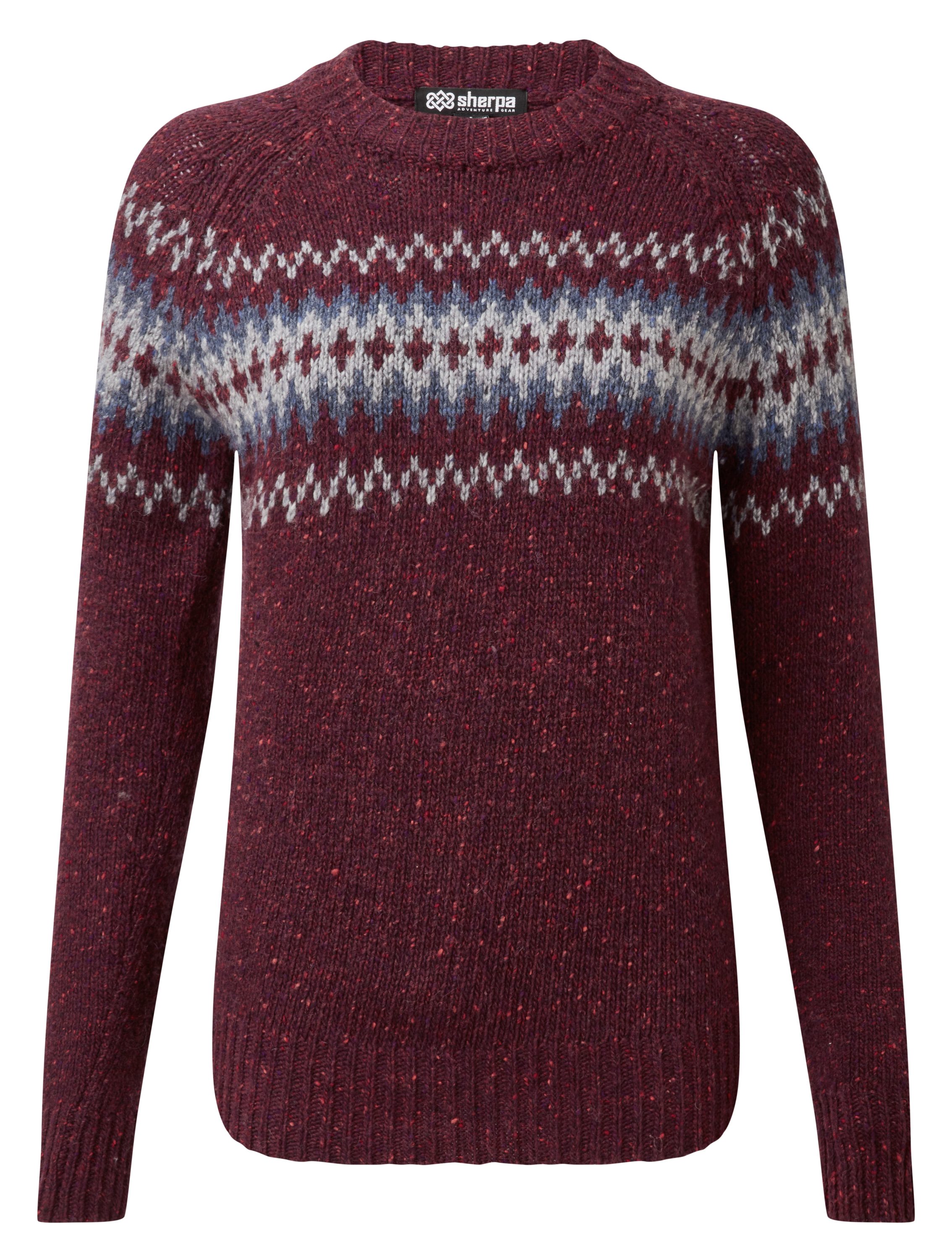 Wollpullover Sherpa Damen Dumji Rundhalspullover