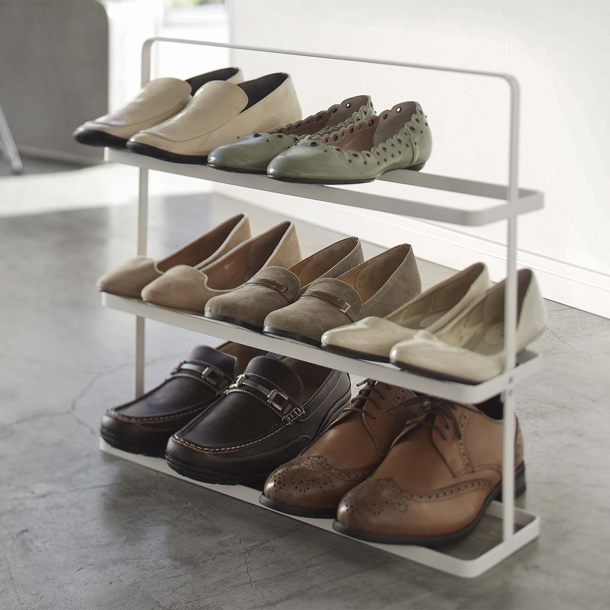 Yamazaki Schuhregal "Tower" aus Metall, schmal, günstig online kaufen