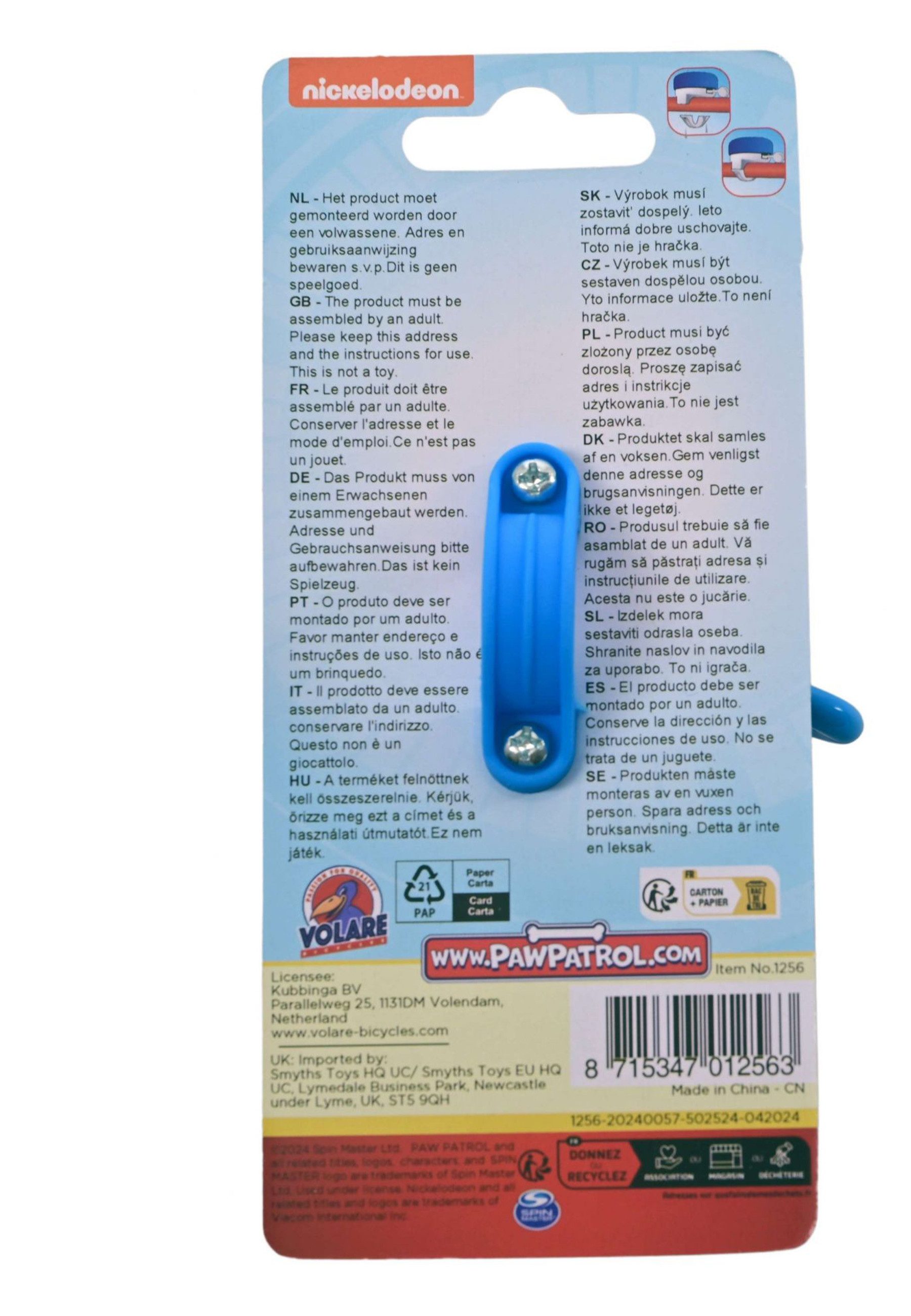 PAW PATROL Fahrradklingel Kinder Jungen Fahrradglocke Schelle