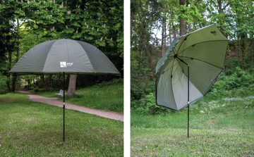 Zite Angelschirm Schirmzelt 250cm mit abnehmbarem Windschutz & Seitenfenstern, wasserabweisende Beschichtung