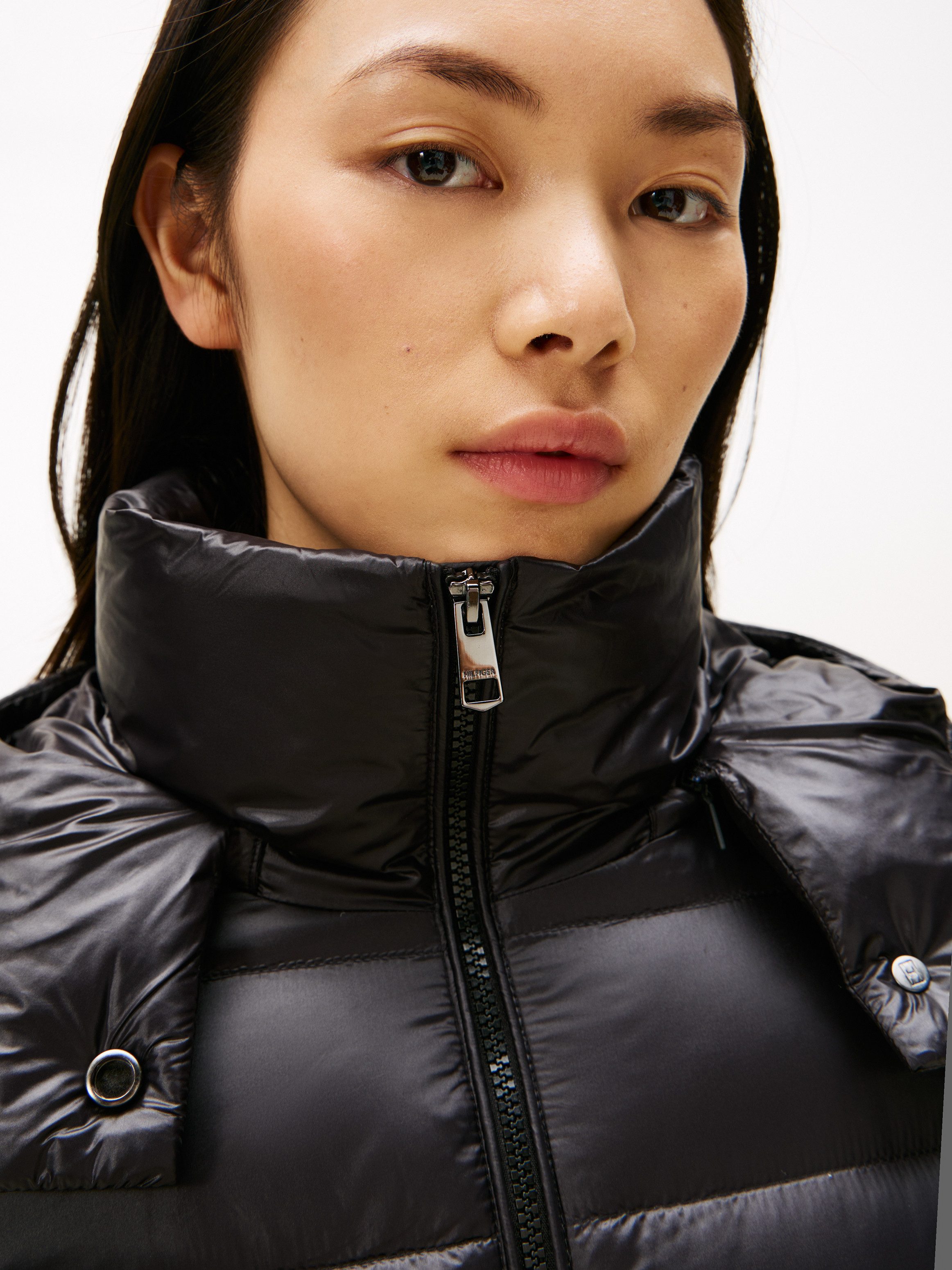 Tommy Hilfiger Steppmantel GLOSS HW DOWN WAIST REG COAT in leicht glänzende günstig online kaufen