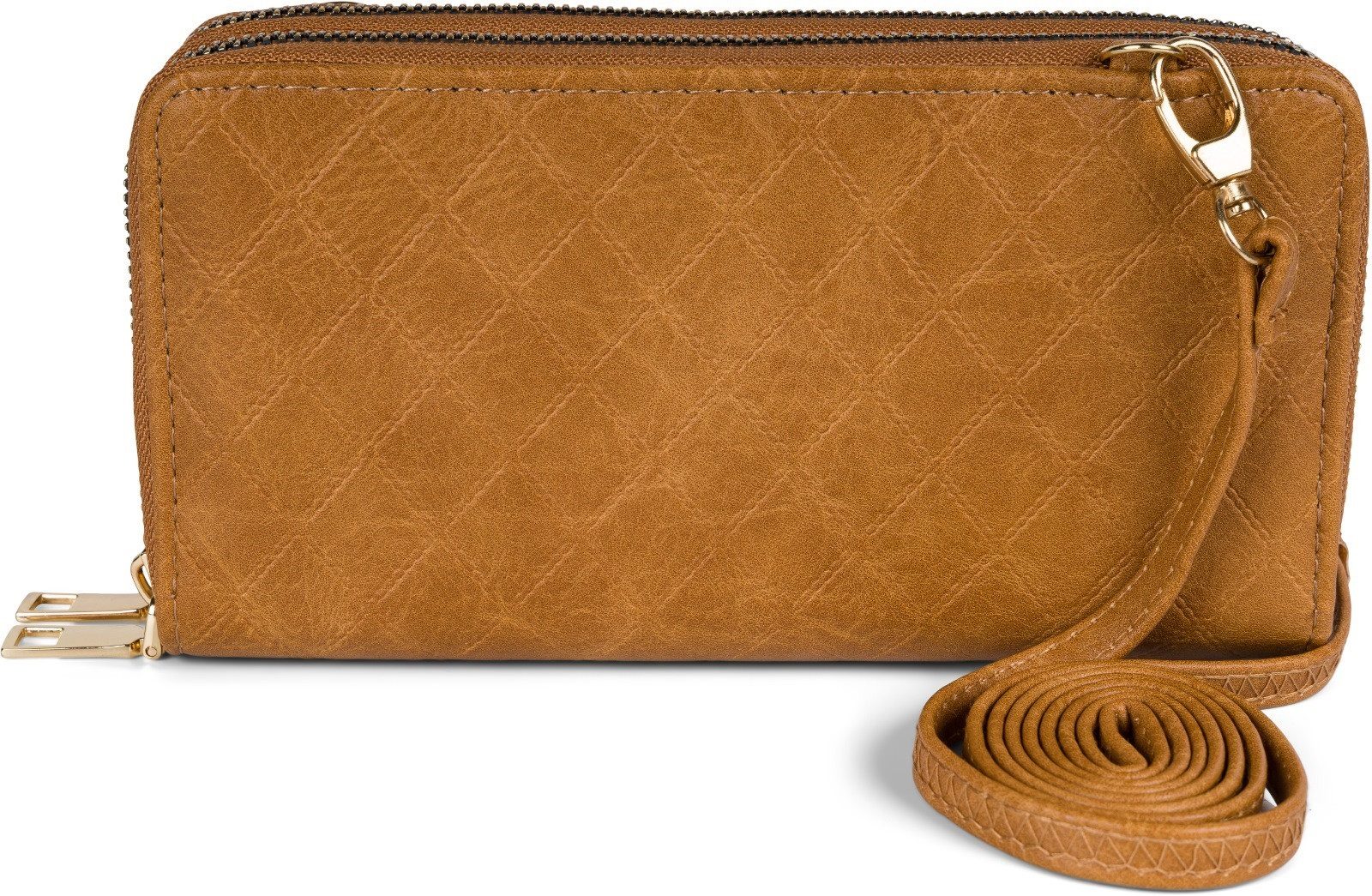 styleBREAKER Mini Bag 2 in 1 Umhängetasche - Geldbörse Rauten (1-tlg)
