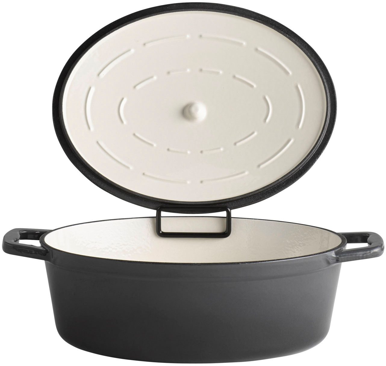 APS Bräter Stars, Gusseisen, 5 Liter, oval, 33x25 cm, Induktion