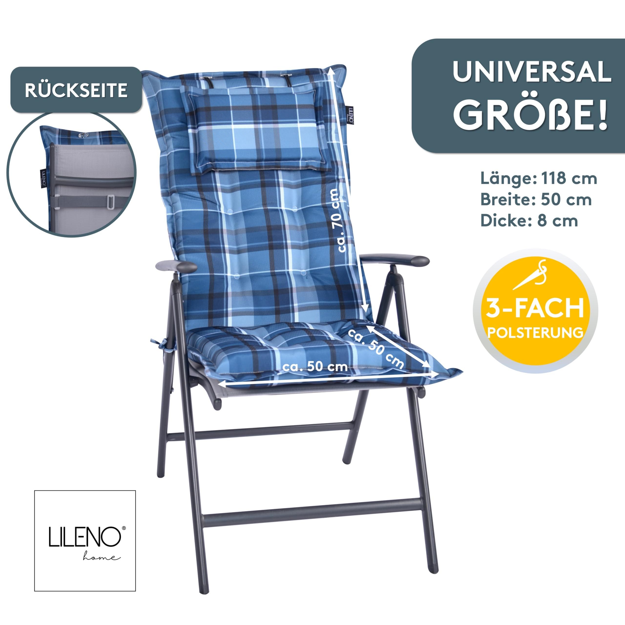 LILENO HOME Hochlehnerauflage Gartenstuhl Auflage, bequeme günstig online kaufen