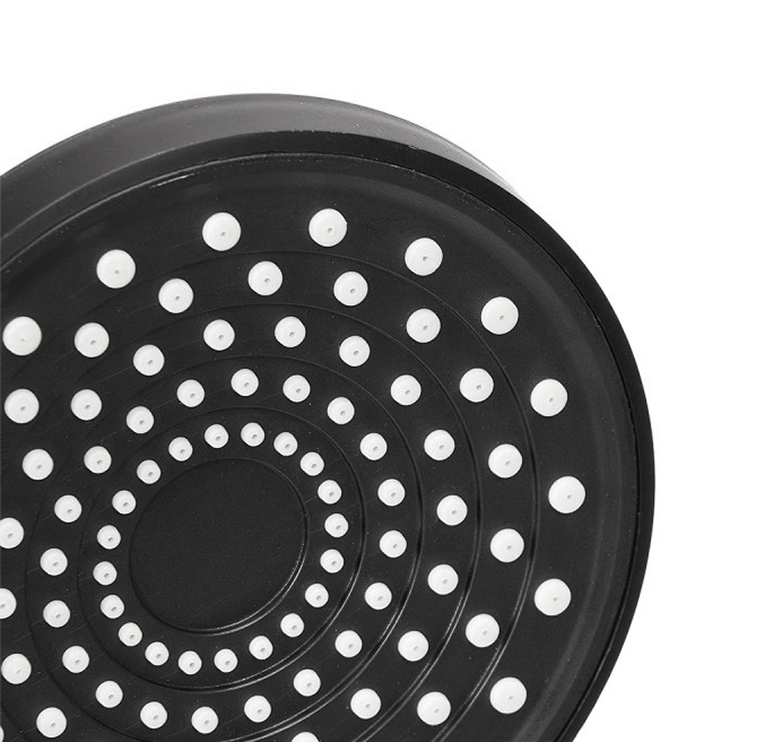 Berilo Regenduschkopf DUSCHKOPF Schwarz 1/2" Handbrause Brause Duschbrause Kopfbrause 65, Shower Head wassersparend Dichtung