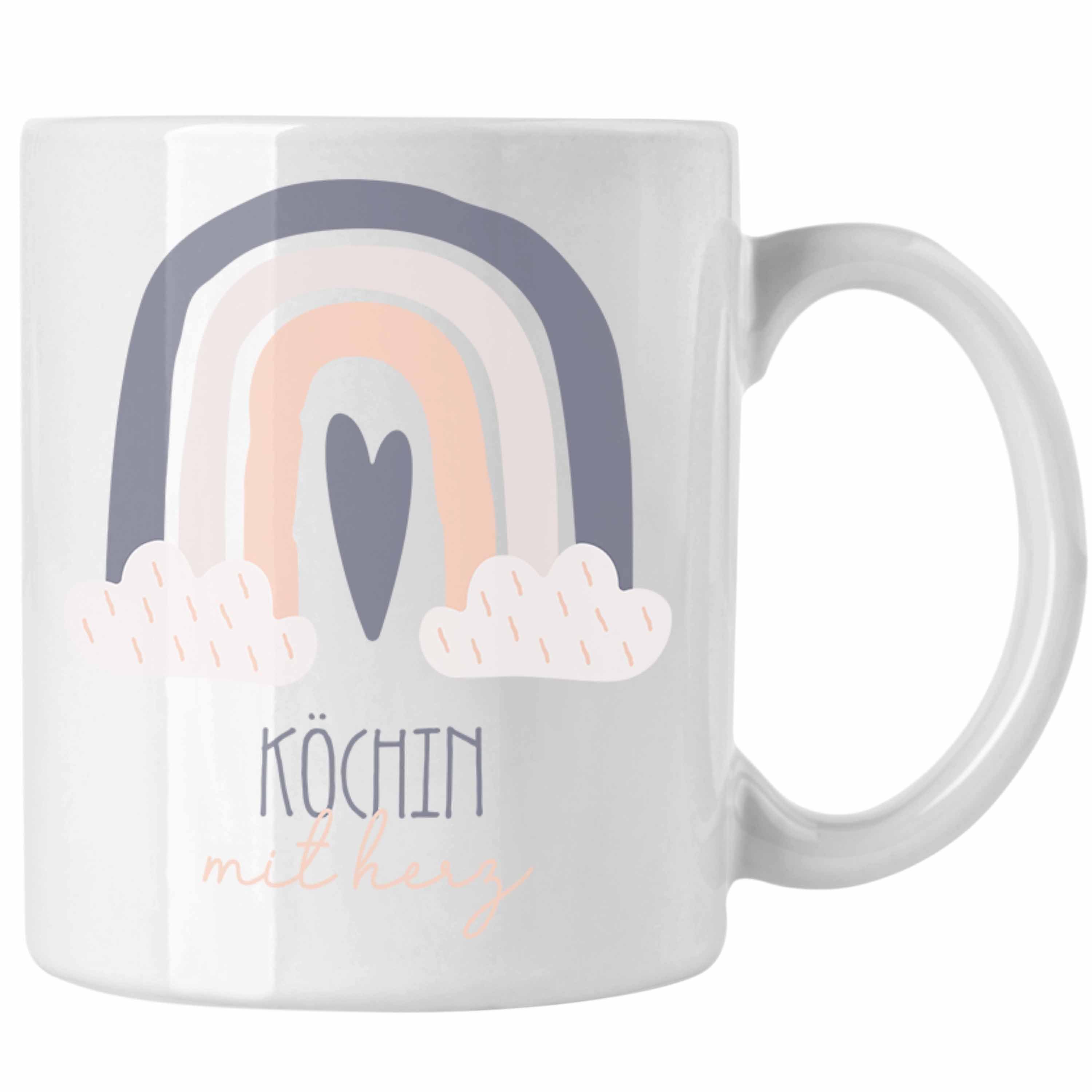 Geschenkidee Geschenk Trendation Köchin Danke Tasse Kaffeetassse Weiss Tasse Köchin für mit