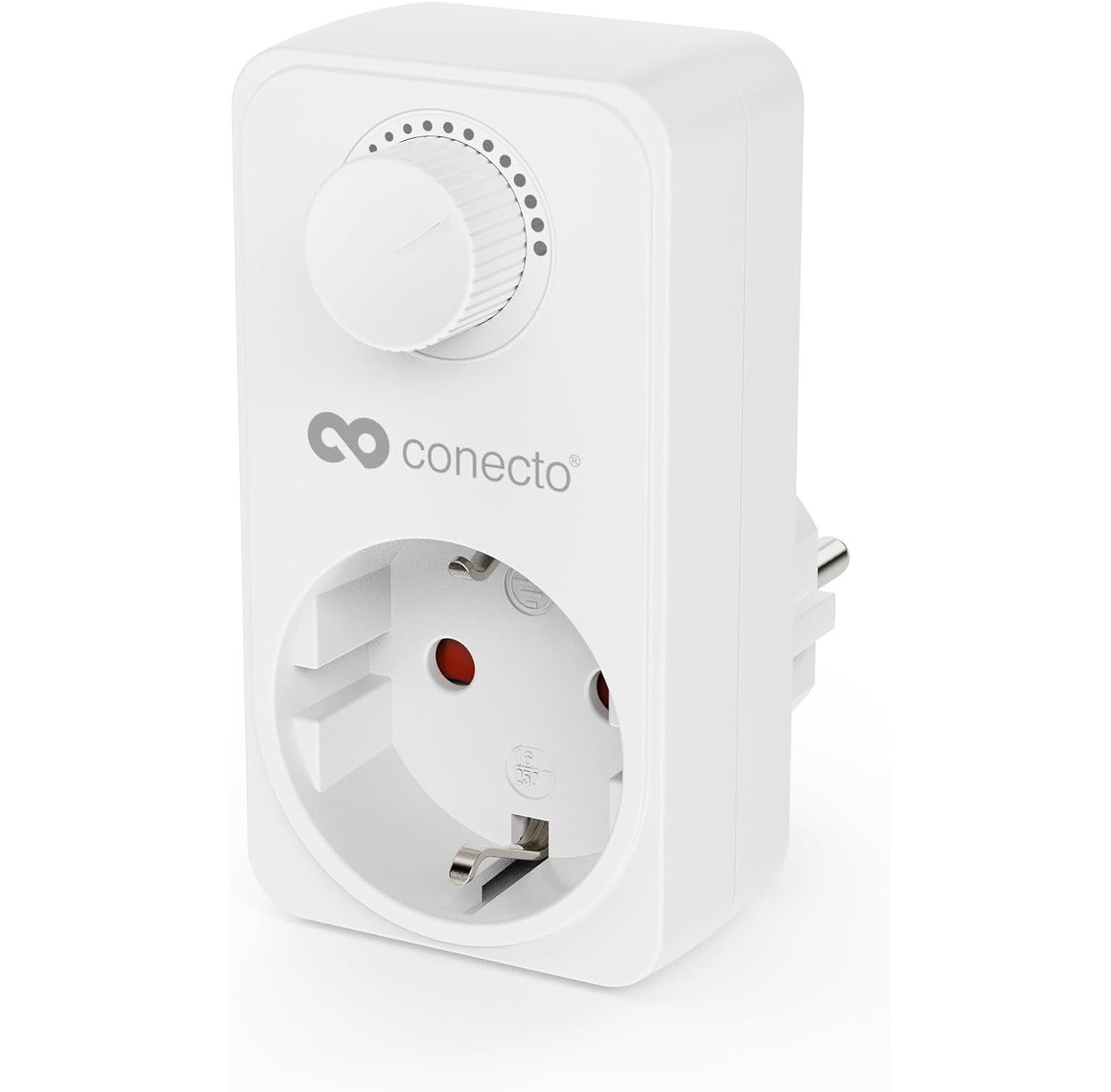 conecto Drehdimmer Steckdosendimmer Adapter mit Helligkeitsregler