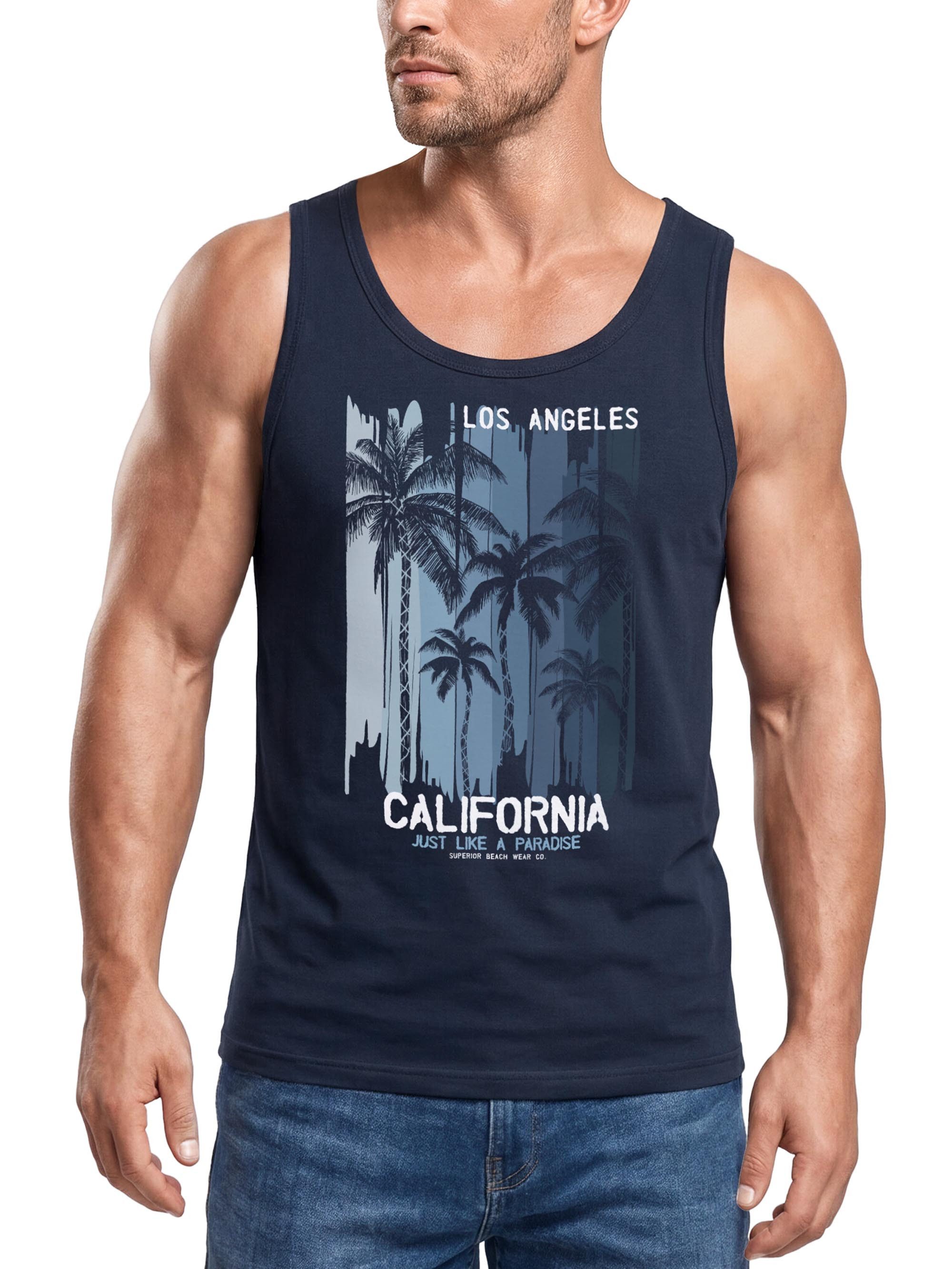 Tanktop Herren Tank-Top Los Angeles California USA Sommer Bedruckt Print