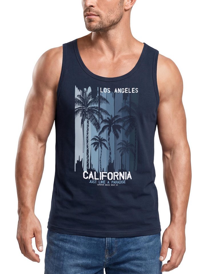 Neverless Tanktop Herren Tank-Top Los Angeles California USA Sommer Bedruckt Print mit Print