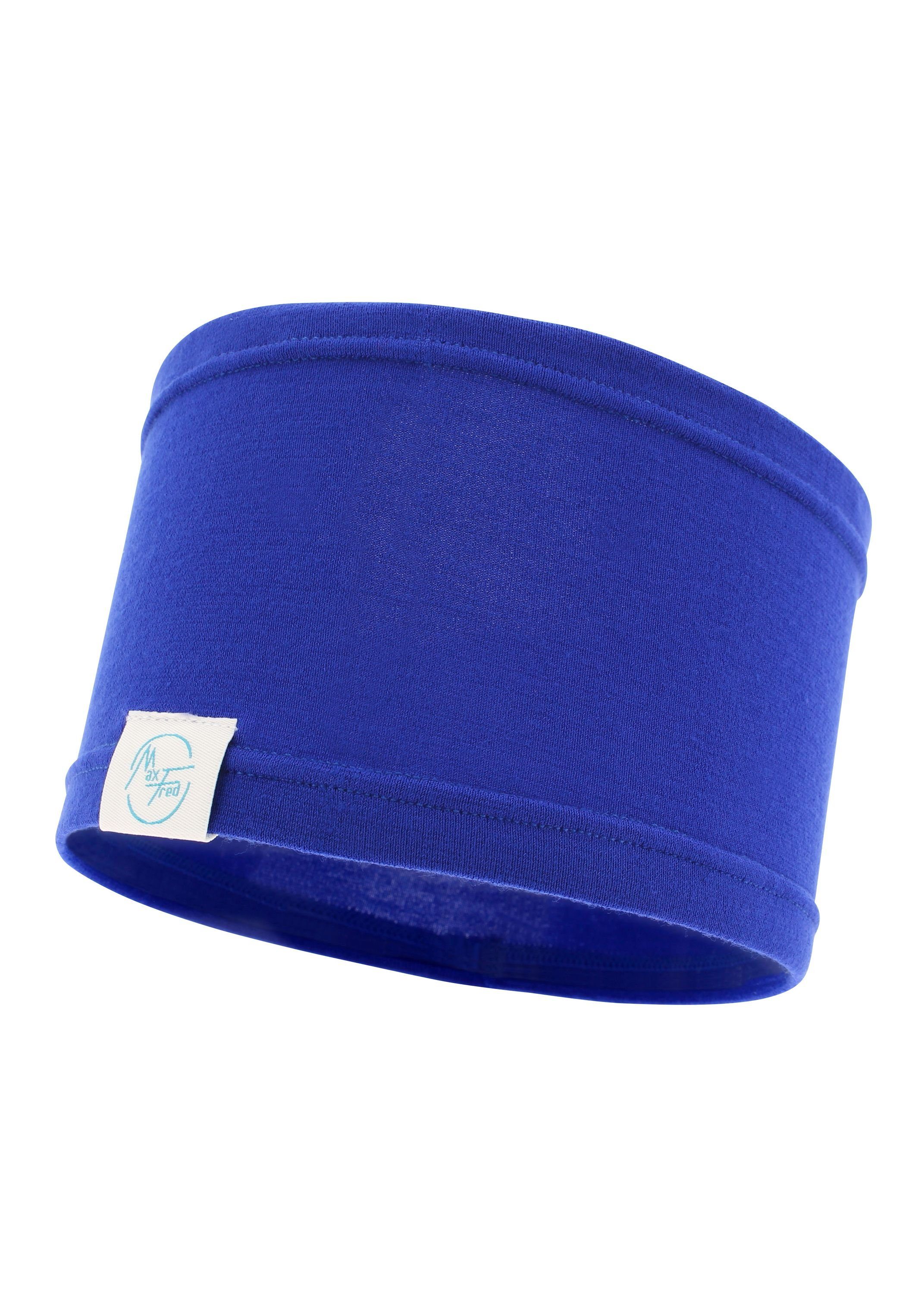 Damen Stirnbänder Maxfred Stirnband Bamboo ocean blue Multifunktionstuch Elastisch, Nachhaltig, geringe Geruchsaufnahme, Ultrawe