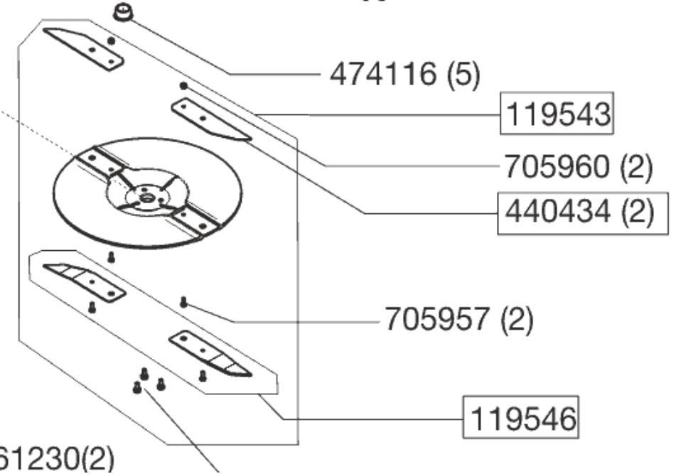 AL-KO Benzinrasenmäher ERSATZMESSER (3 X 2 STUECK) 127400