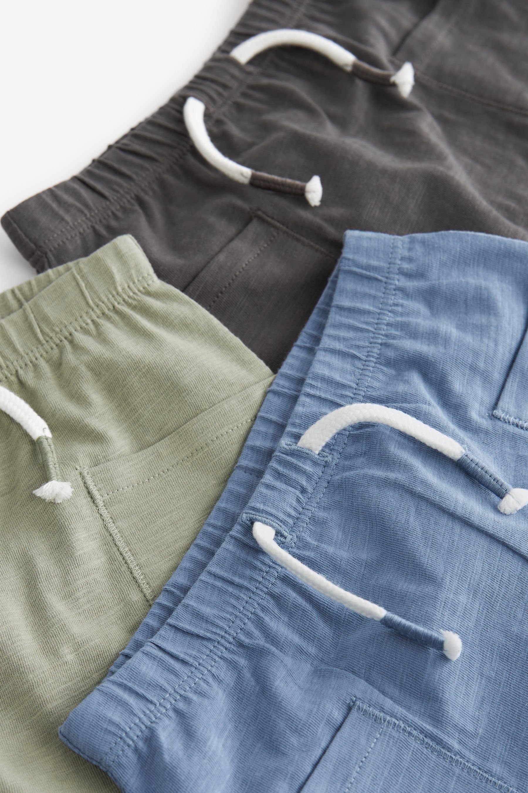 Next Sweatshorts Baby-Jerseyshorts, 3er-Pack (3-tlg) Blue/Stone